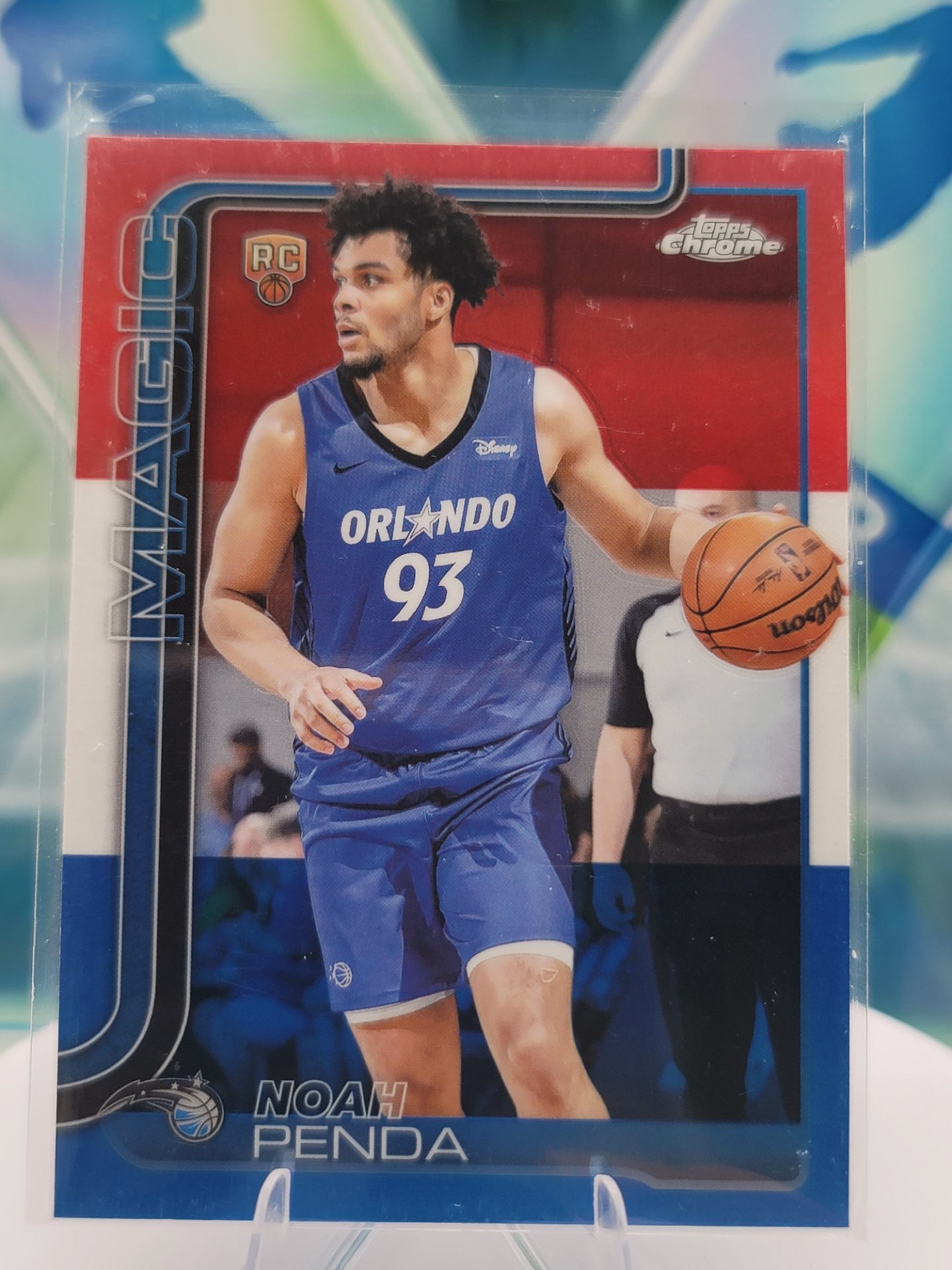 2025 Topps Topps Chrome Noah Penda — 2025 Topps Topps Chrome Red White Blue Noah Penda Rookie