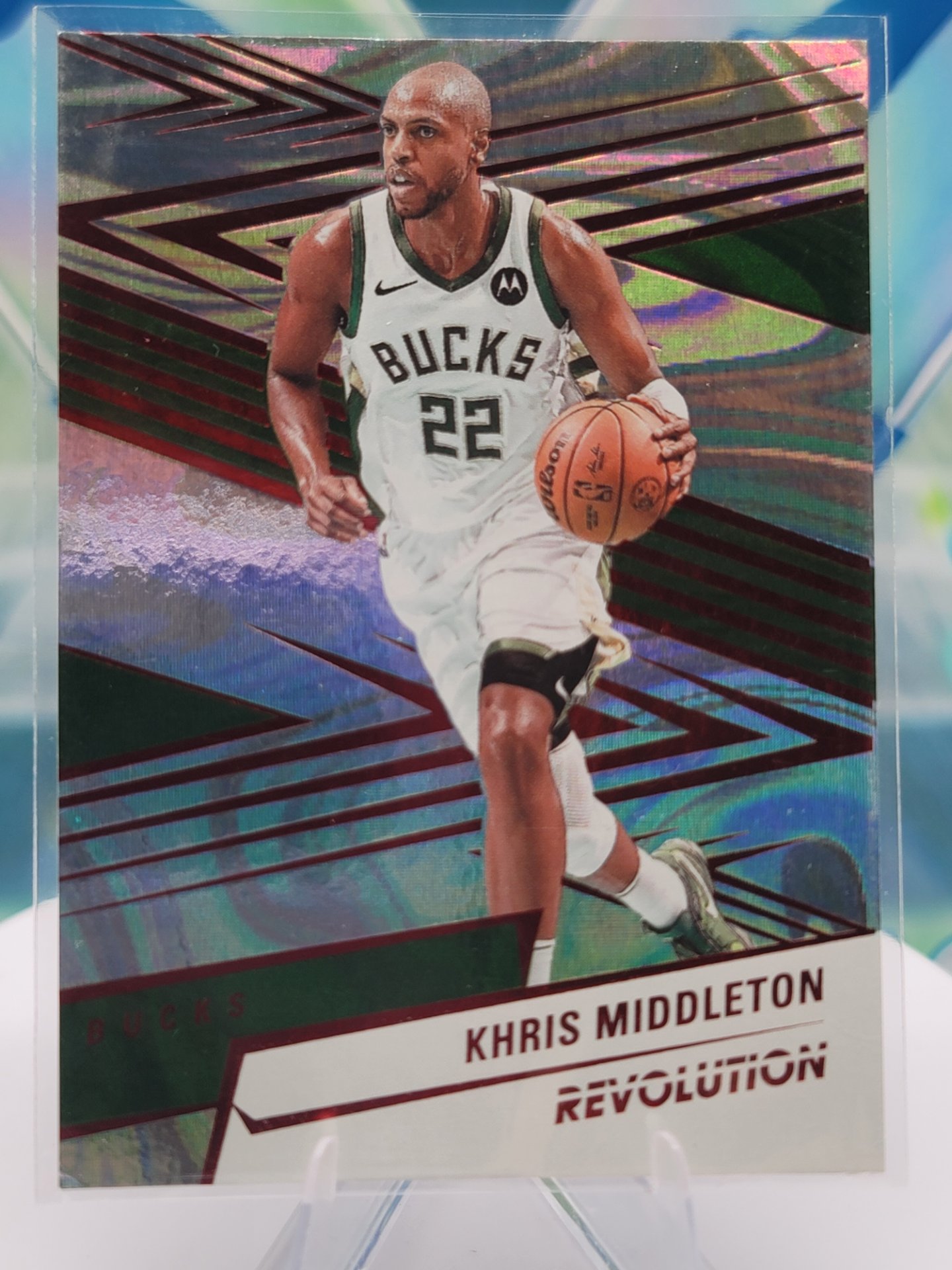 2025 Panini Revolution Khris Middleton — 2025 Panini Revolution Swirl Khris Middleton