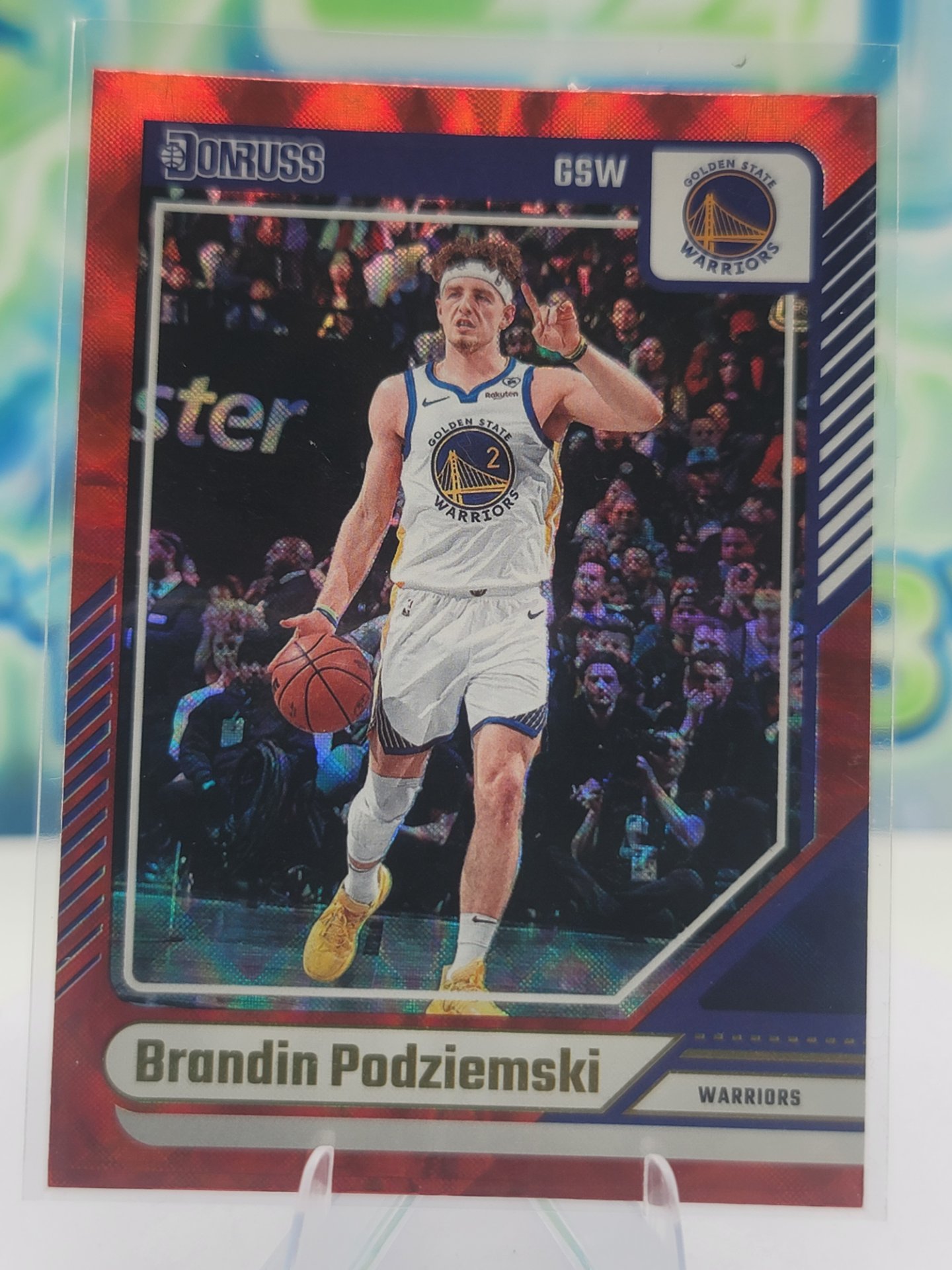 2025 Panini Donruss Brandin Podziemski — 2025 Panini Donruss Red Wedges Brandin Podziemski