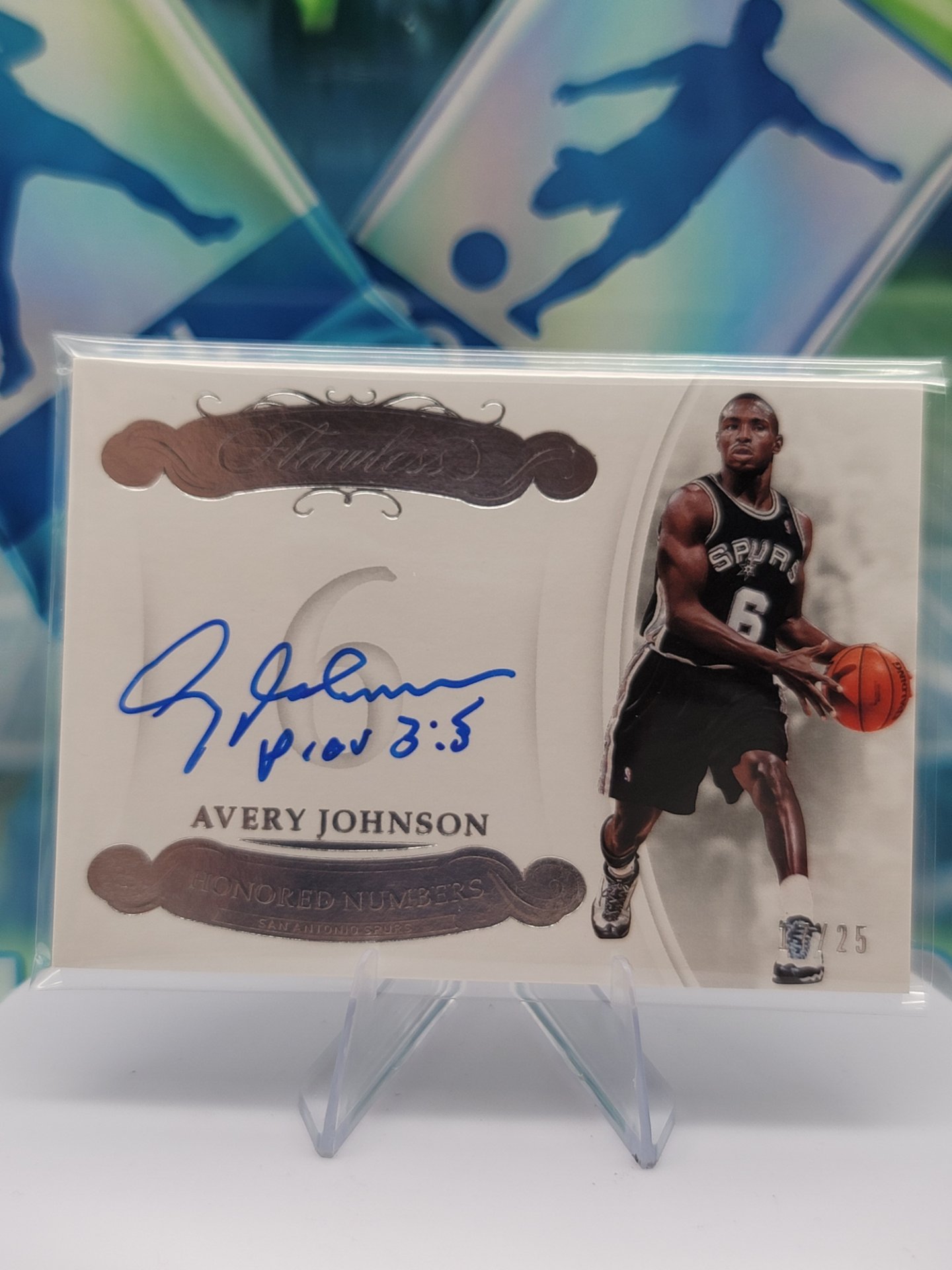 2018 Panini Flawless Avery Johnson — 2018 Panini Flawless Honored Number Auto Avery Johnson #17 of 25 Autograph