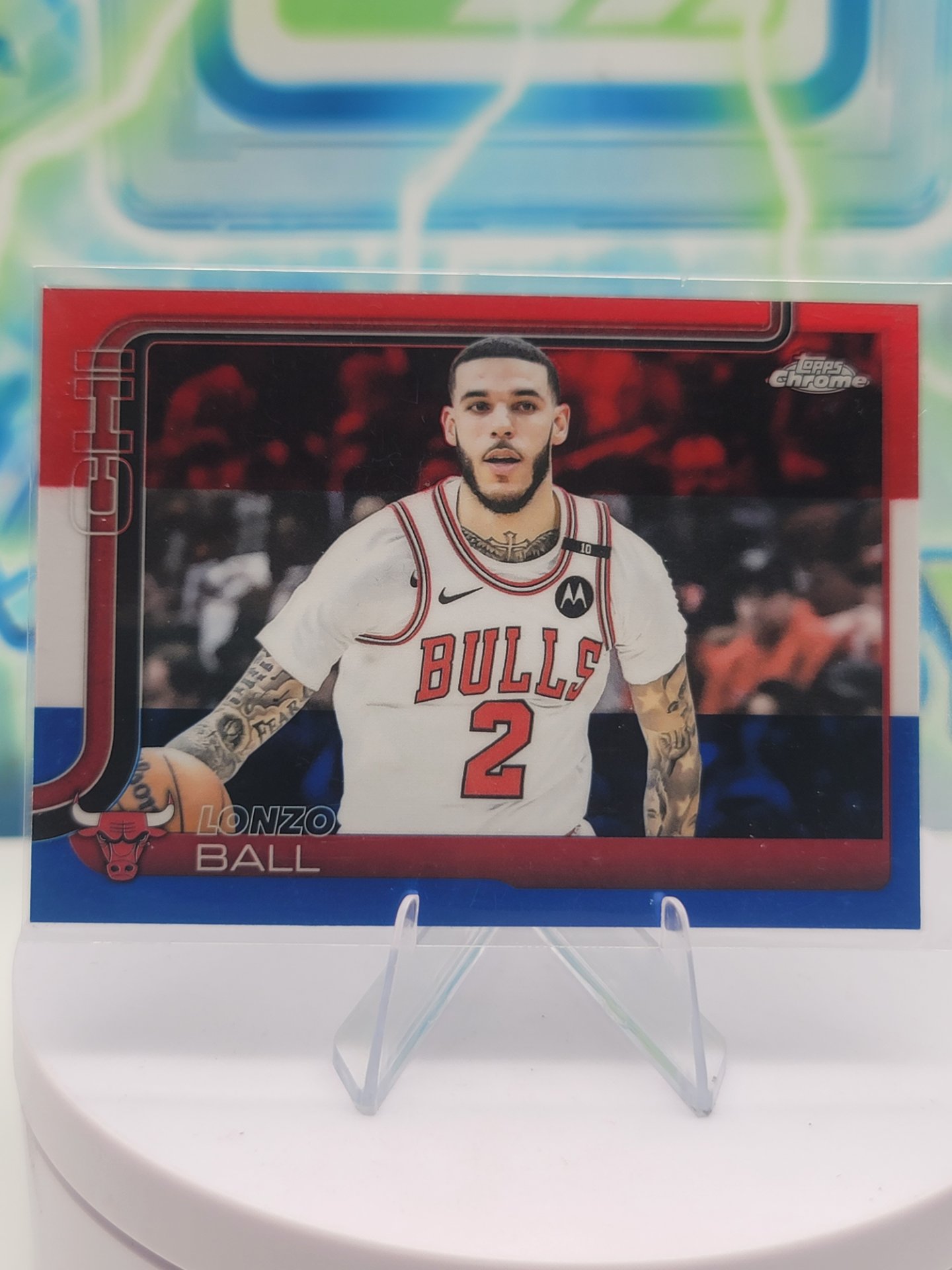 2025 Topps Topps Chrome Lonzo Ball — 2025 Topps Topps Chrome Red White Blue Lonzo Ball
