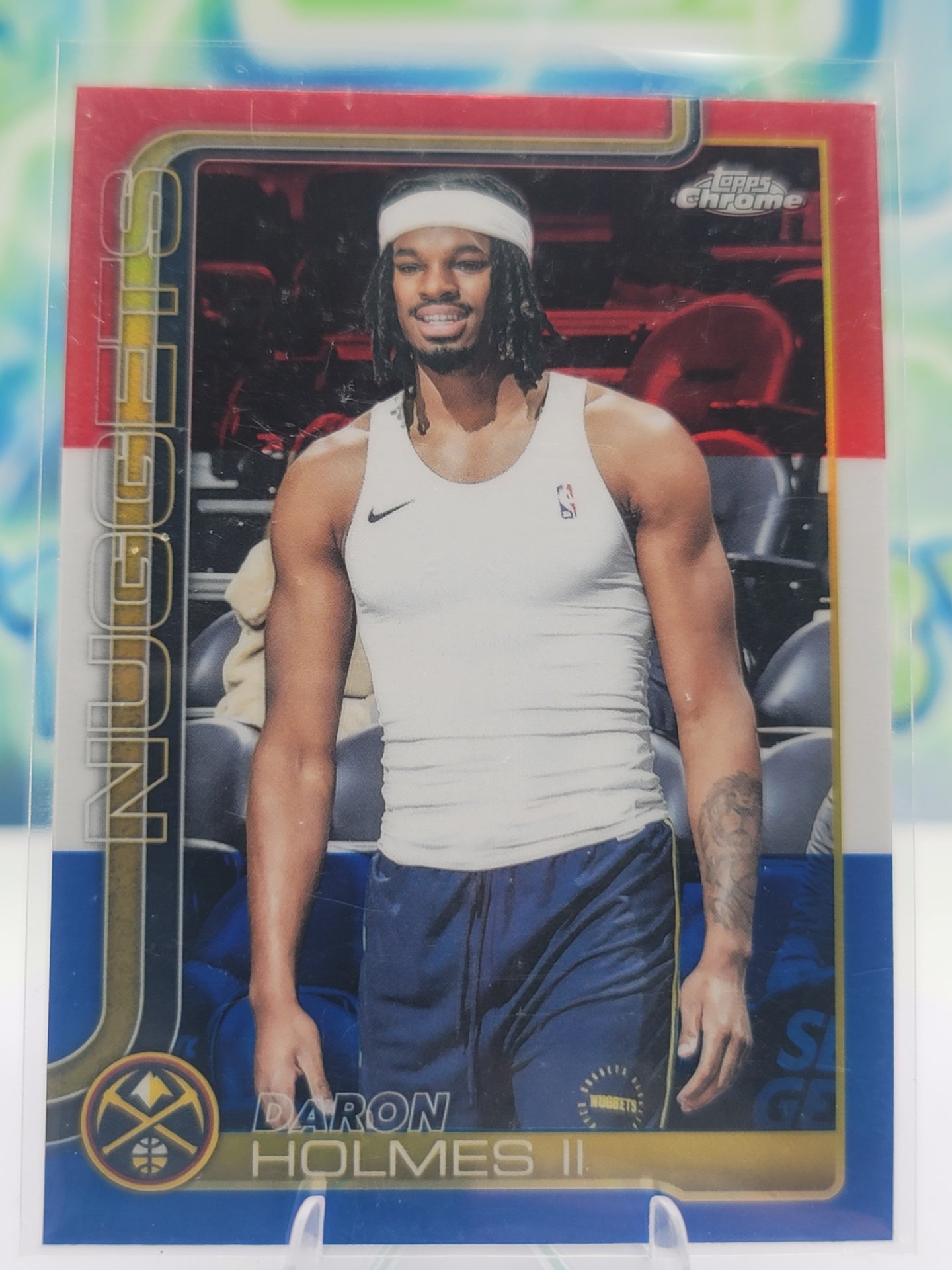 2025 Topps Topps Chrome Daron Holmes II — 2025 Topps Topps Chrome Red White Blue Daron Holmes II