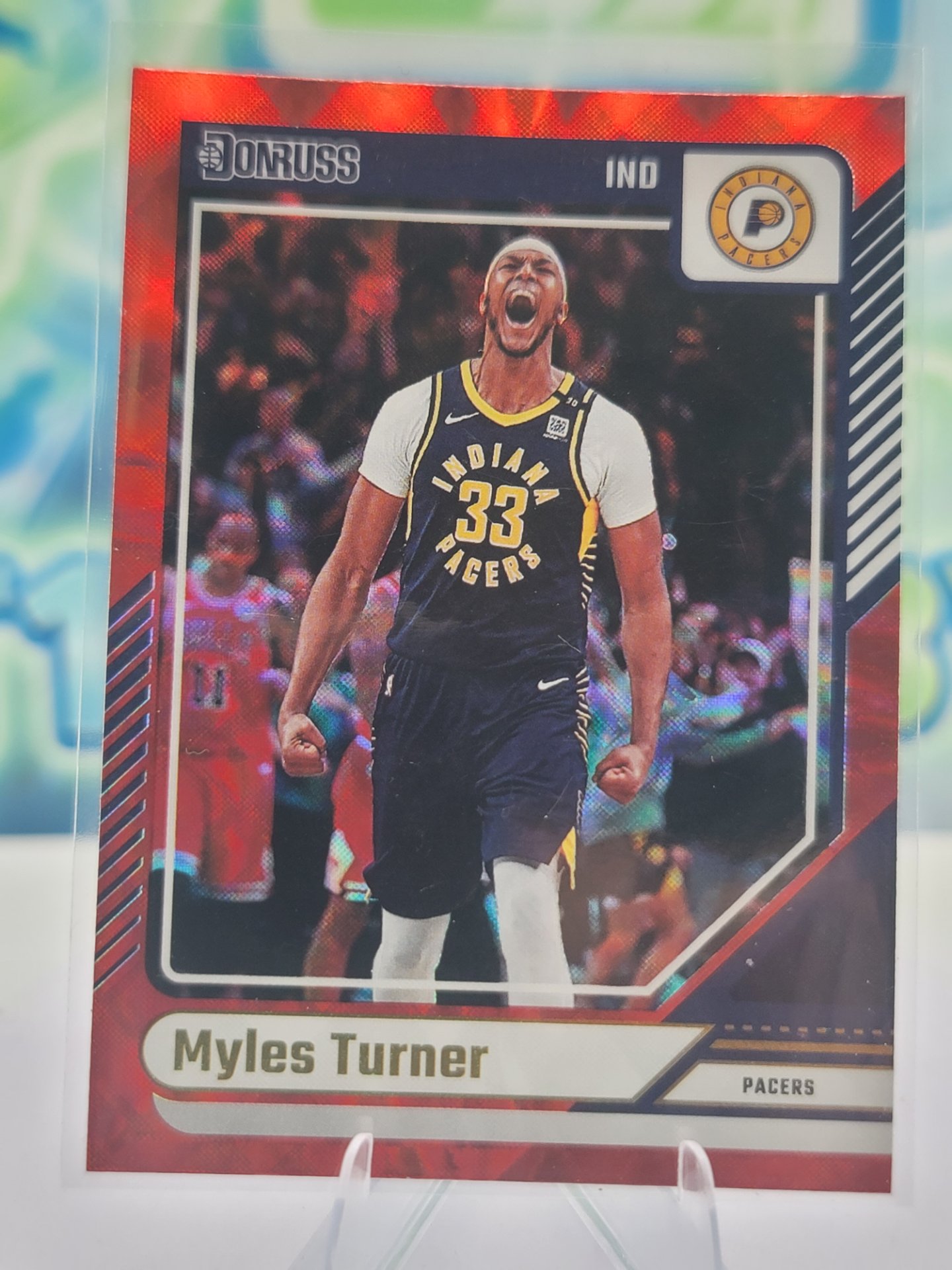 2025 Panini Donruss Myles Turner — 2025 Panini Donruss Red Wedges Myles Turner