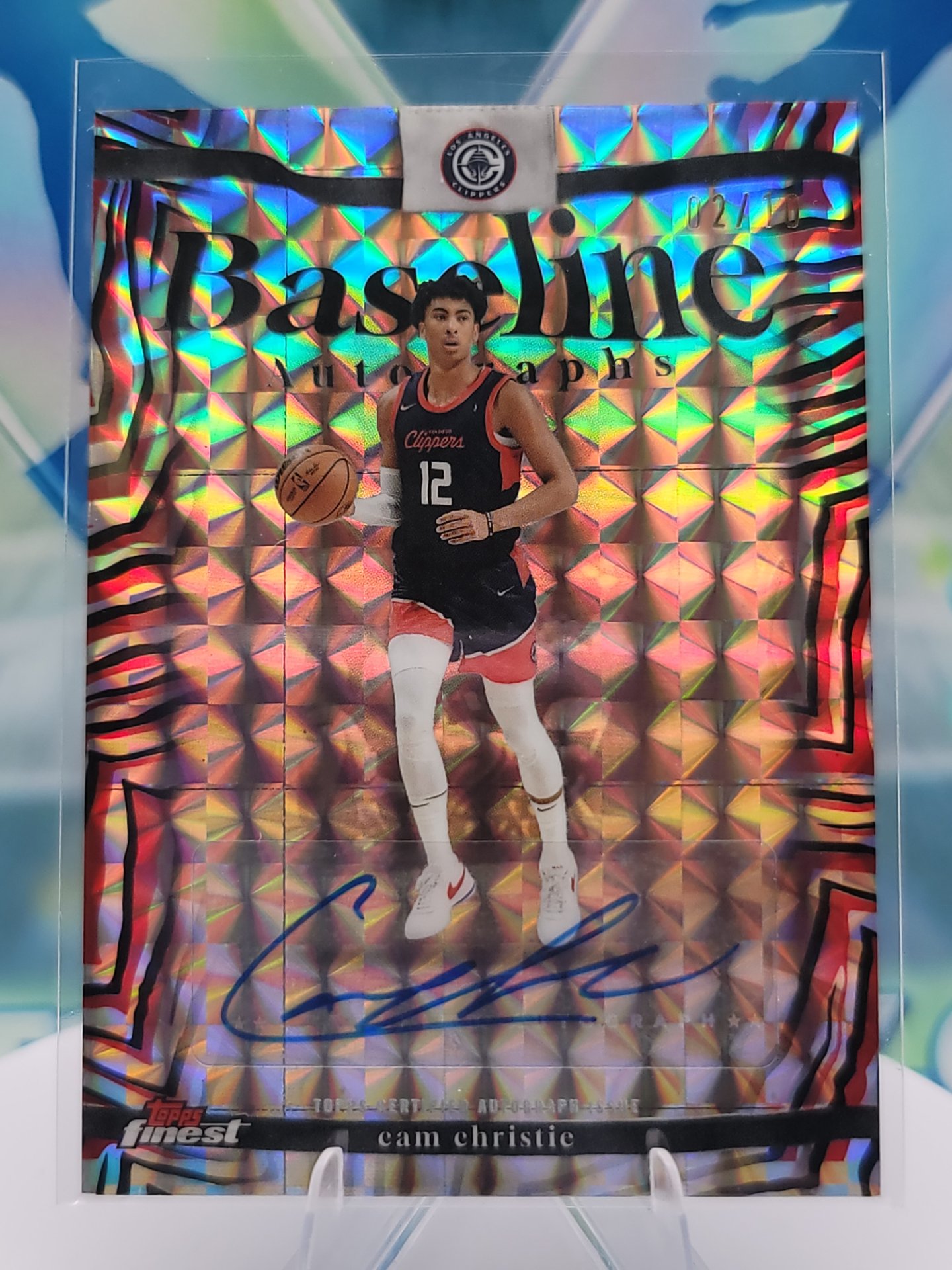 2026 Topps Topps Finest Cam Christie — 2026 Topps Topps Finest Baseline Red Geometric Cam Christie #2 of 10 Autograph