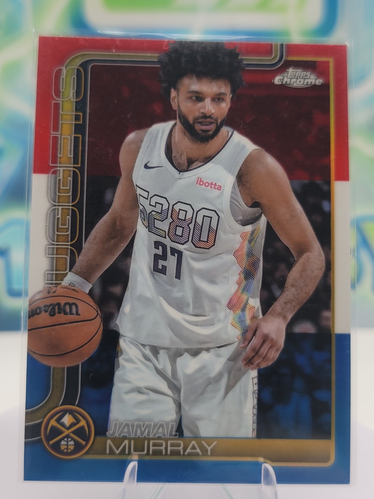 2025 Topps Topps Chrome Jamal Murray — 2025 Topps Topps Chrome Red White Blue Jamal Murray