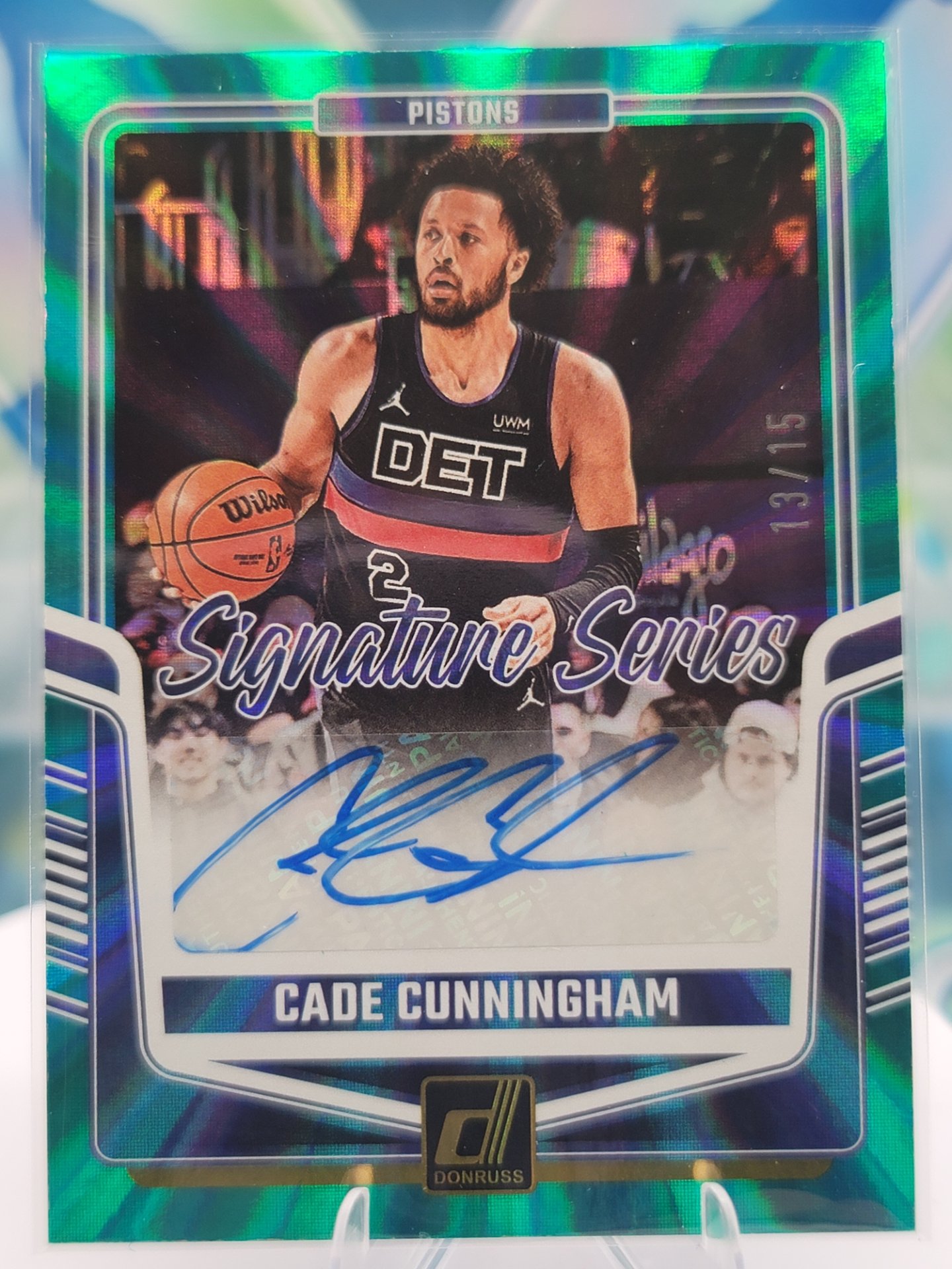2025 Panini Donruss Cade Cunningham — 2025 Panini Donruss Signature Series Lazer Cade Cunningham #13 of 15 Autograph