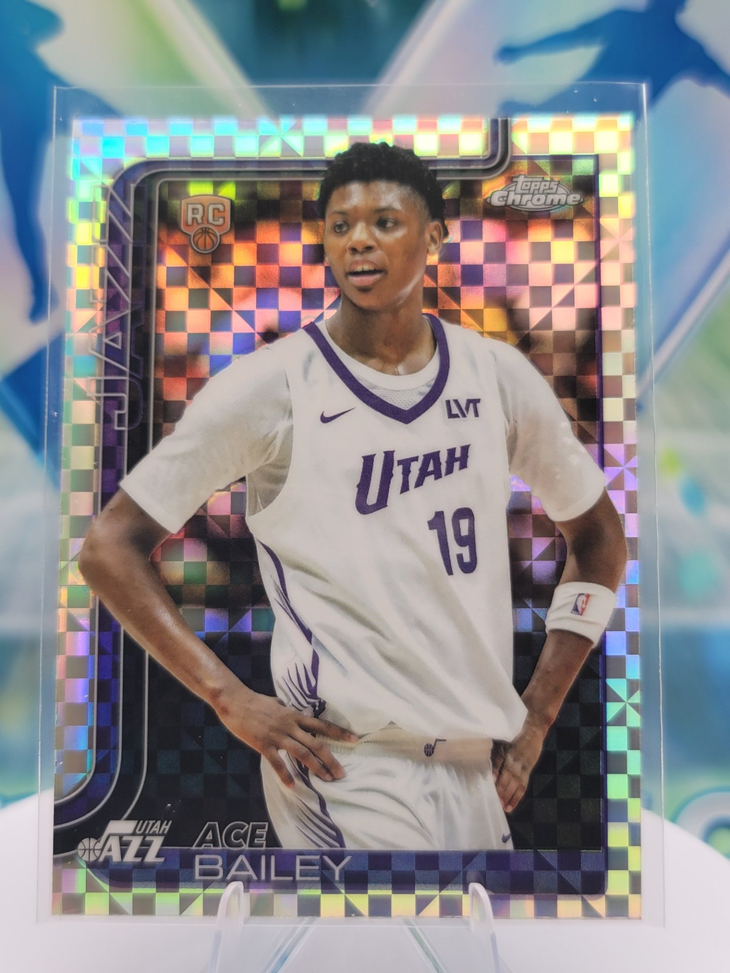 2025 Topps Topps Chrome Ace Bailey — 2025 Topps Topps Chrome X-Fractor Ace Bailey Rookie