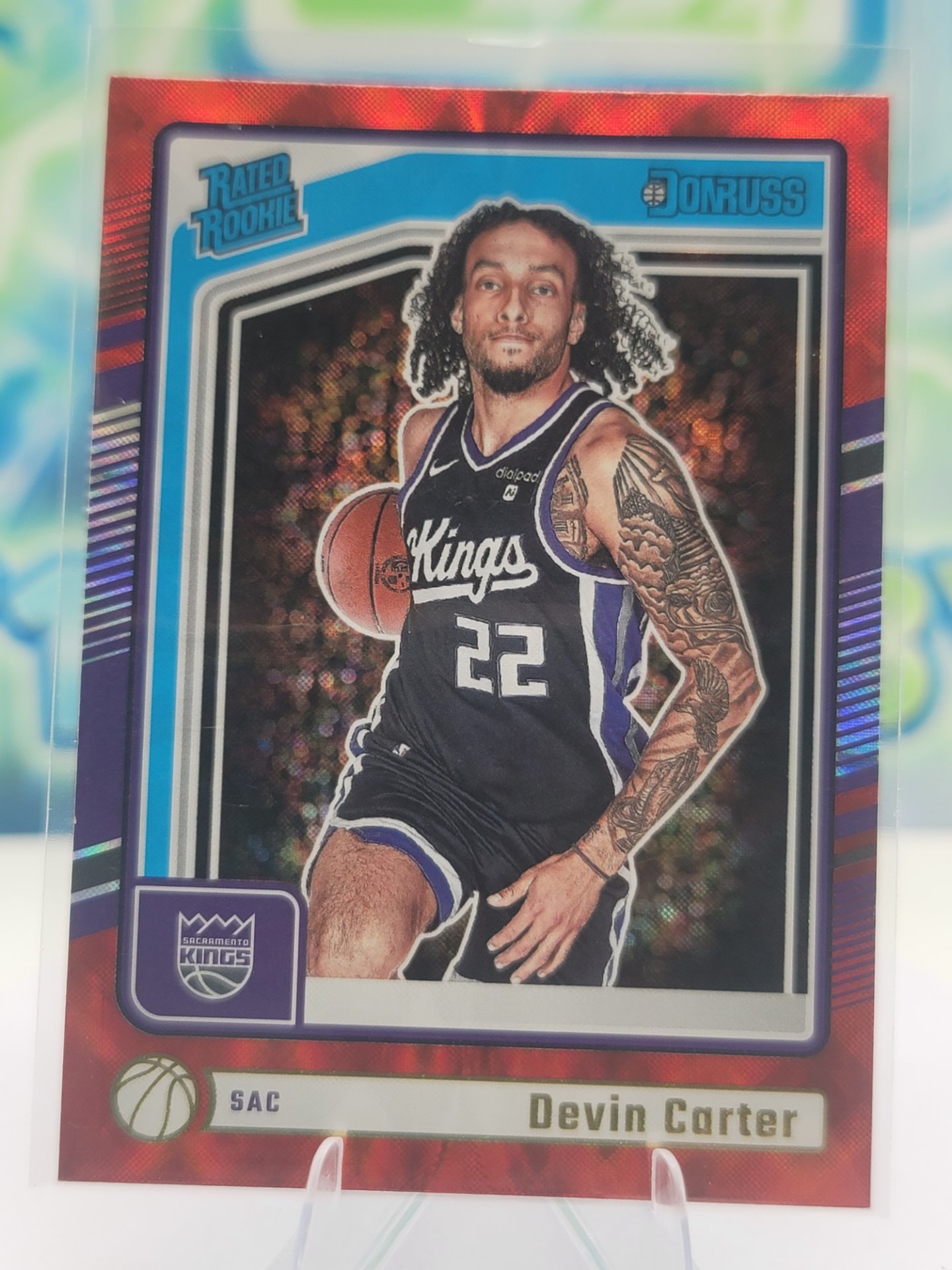 2025 Panini Donruss Devin Carter — 2025 Panini Donruss Rated Rookie Red Wedges Devin Carter