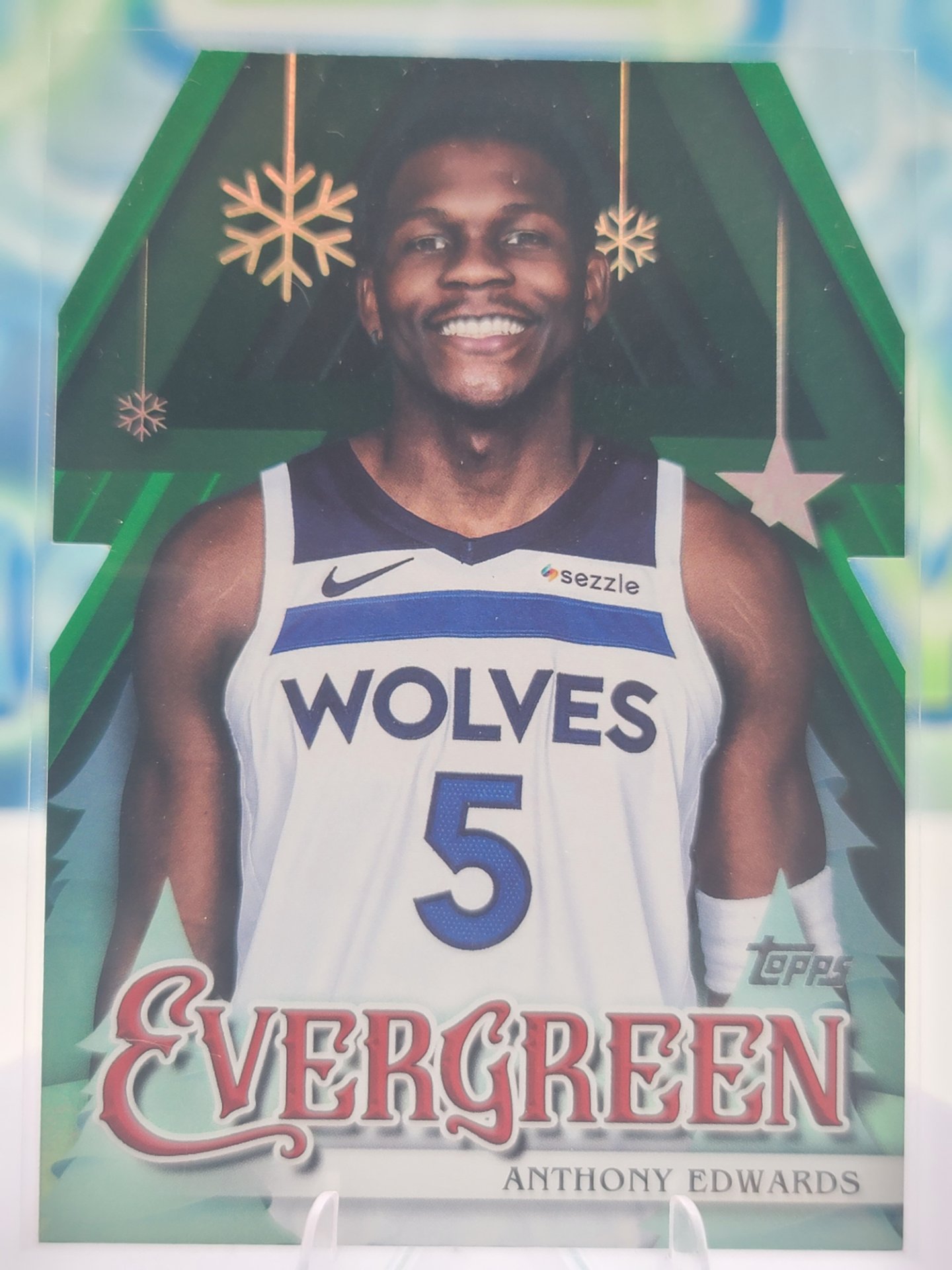 2025 Topps Topps Holiday Anthony Edwards — 2025 Topps Topps Holiday Evergreen Anthony Edwards