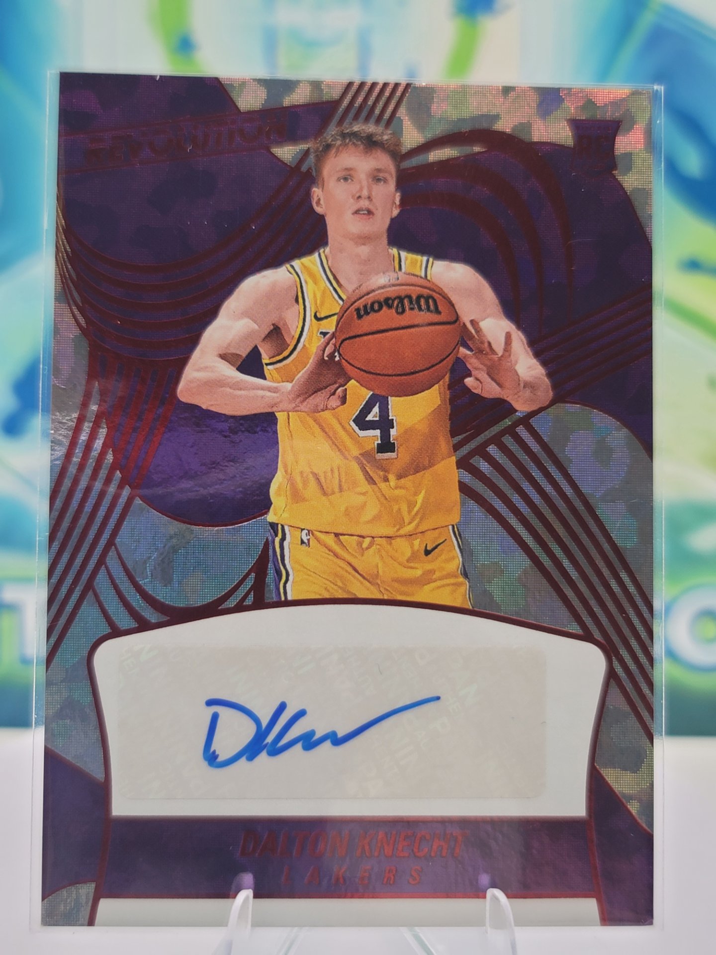 2025 Panini Revolution Dalton Knecht — 2025 Panini Revolution New Year Auto Dalton Knecht #1 of 28 Rookie Autograph