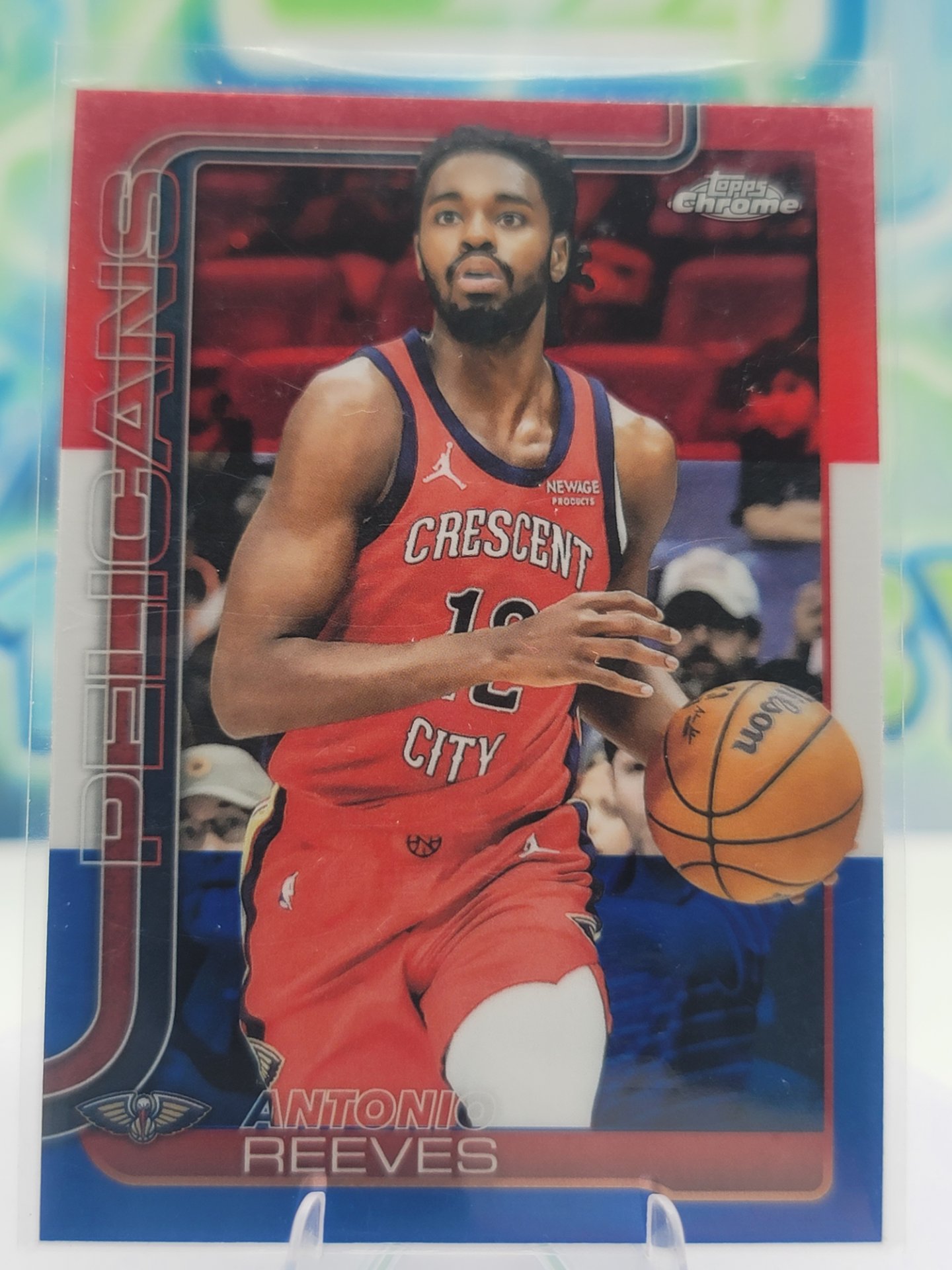 2025 Topps Topps Chrome Antonio Reeves — 2025 Topps Topps Chrome Red White Blue Antonio Reeves