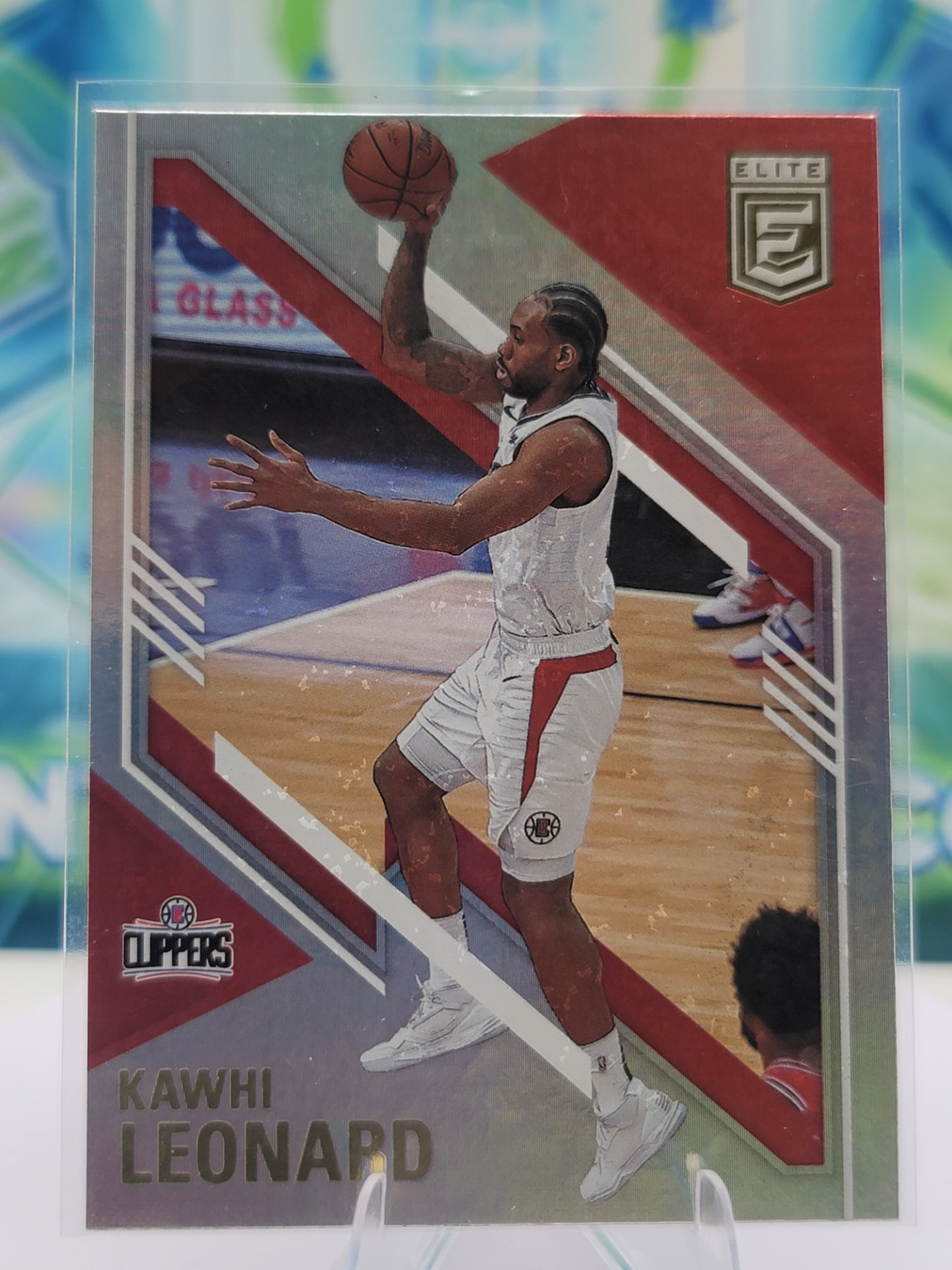 2021 Panini Donruss Elite Kawhi Leonard — 2021 Panini Donruss Elite Refractor Kawhi Leonard