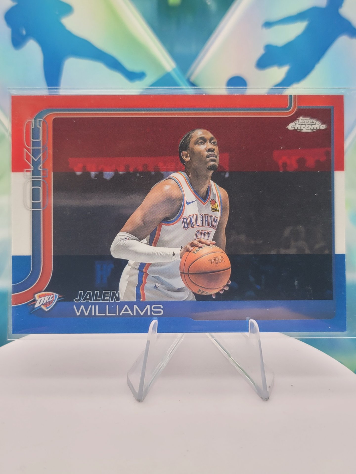 2025 Topps Topps Chrome Jalen Williams — 2025 Topps Topps Chrome Red White Blue Jalen Williams