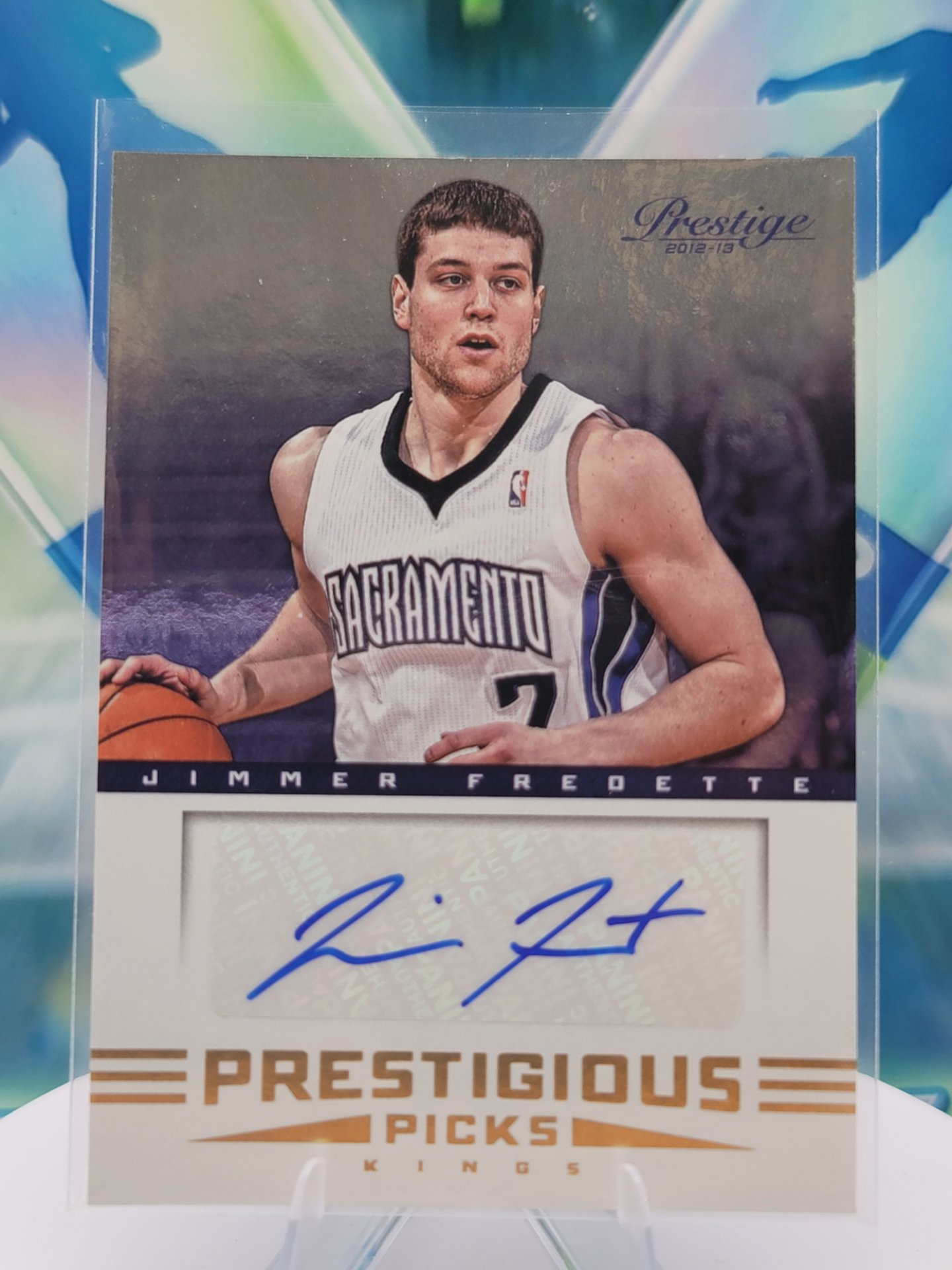 2013 Panini Prestige Jimmer Fredette — 2013 Panini Prestige Prestigious picks Auto Jimmer Fredette Autograph