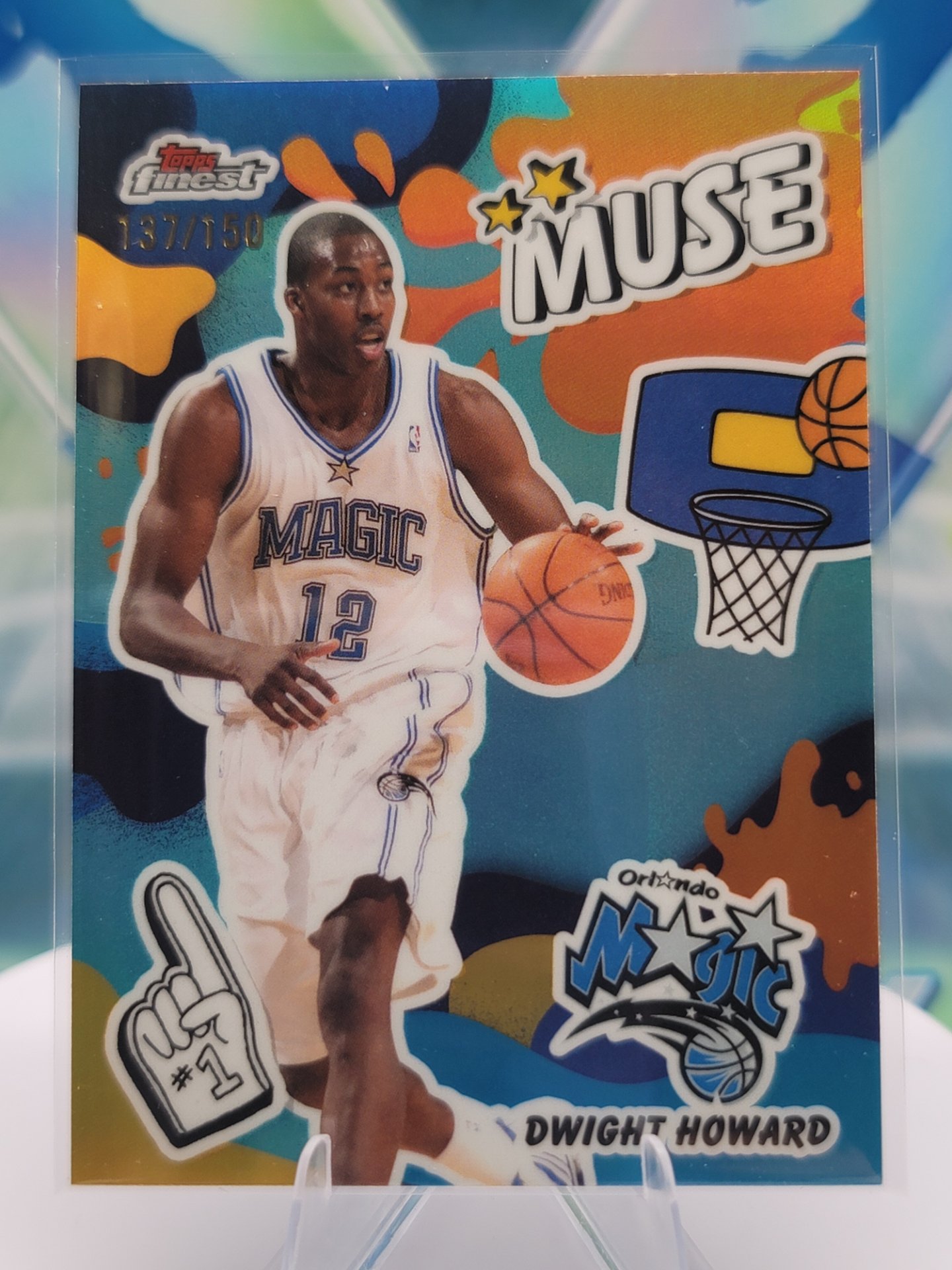 2025 Topps Topps Finest Dwight Howard — 2025 Topps Topps Finest Muse Refractor Dwight Howard #137 of 150