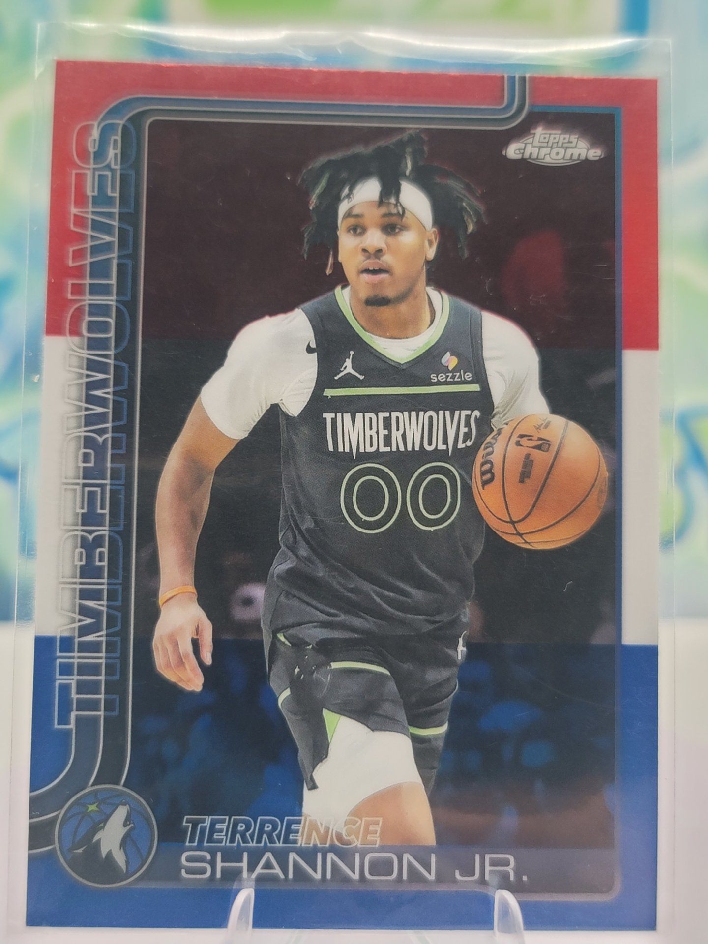 2025 Topps Topps Chrome Terrence Shannon Jr — 2025 Topps Topps Chrome Red White Blue Terrence Shannon Jr