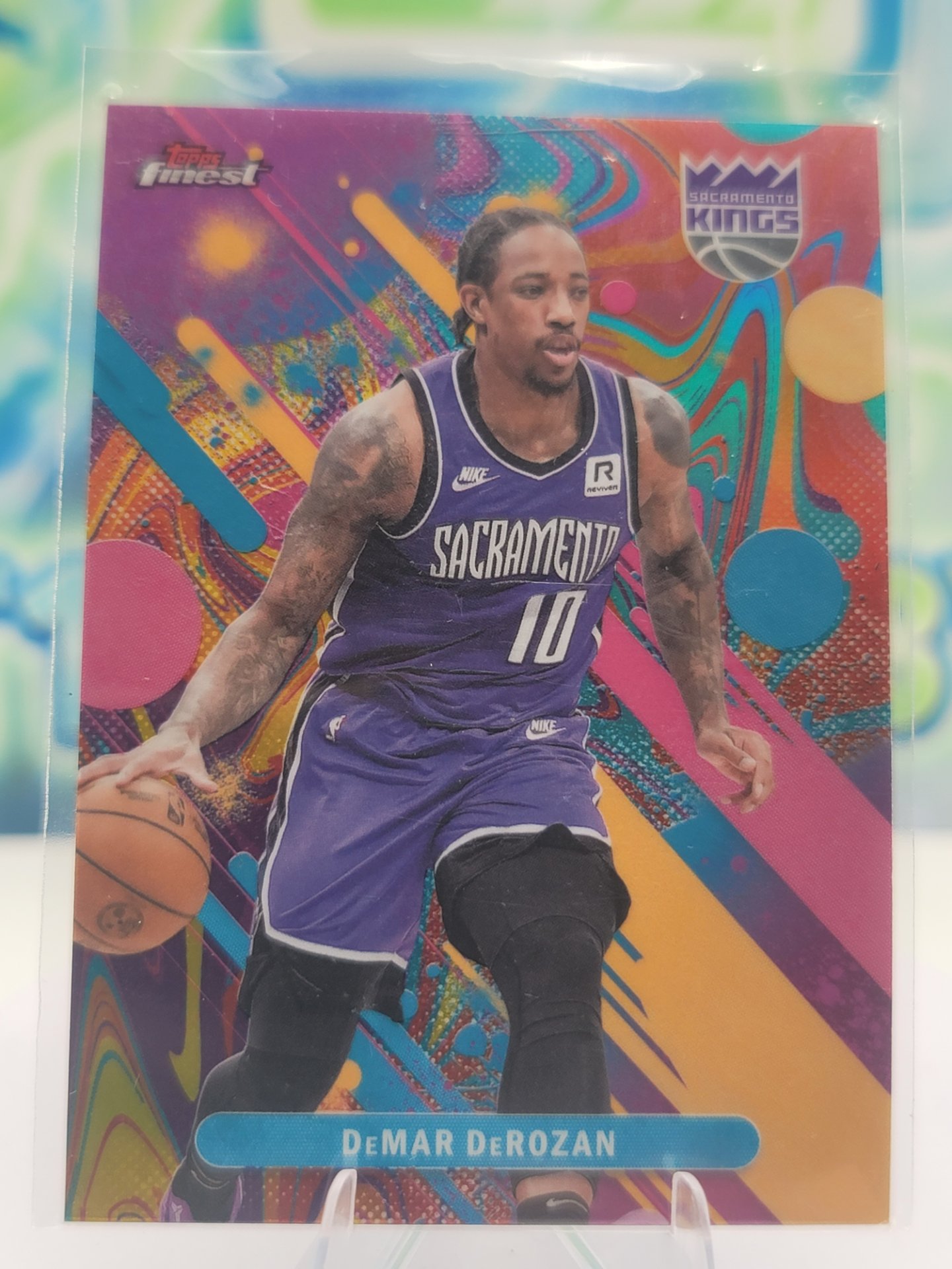 2026 Topps Topps Finest DeMar DeRozan — 2026 Topps Topps Finest Common Oilspill DeMar DeRozan