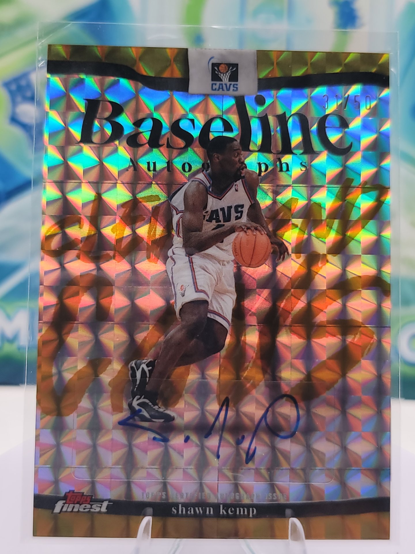 2026 Topps Topps Finest Shawn Kemp — 2026 Topps Topps Finest Baseline Geometric Shawn Kemp #31 of 50 Autograph