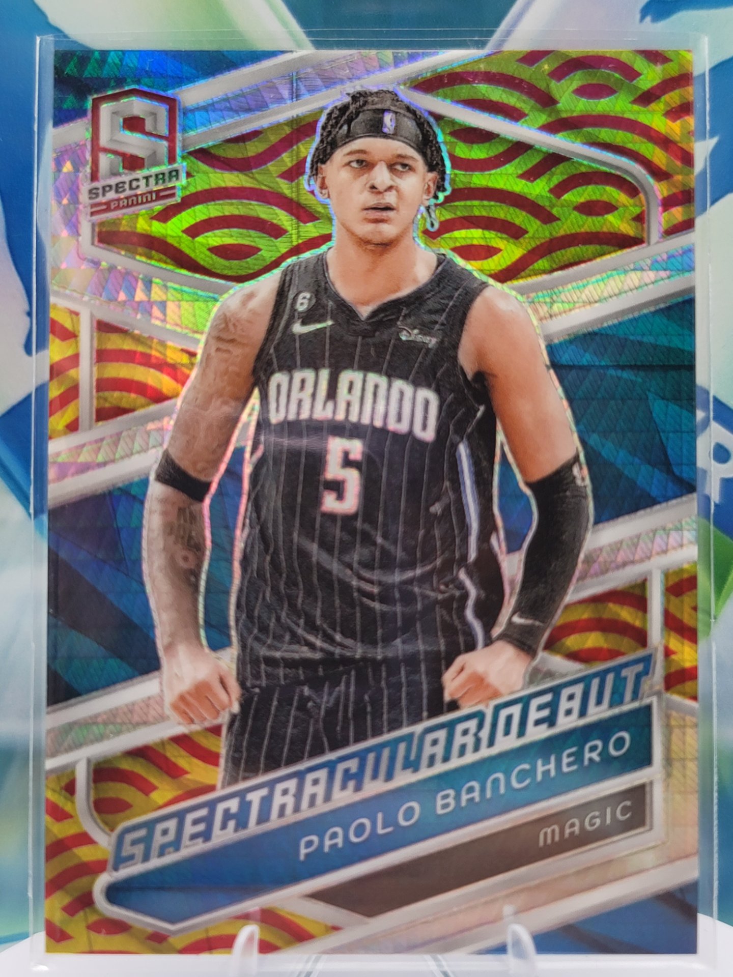 2024 Panini Spectra Paolo Banchero — 2024 Panini Spectra Spectracular Debut Prism Refractor Paolo Banchero #31 of 49