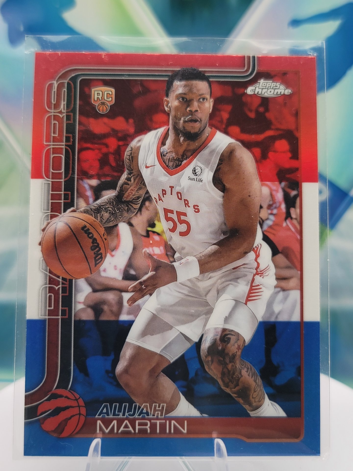 2025 Topps Topps Chrome Alijah Martin — 2025 Topps Topps Chrome Red White Blue Alijah Martin Rookie
