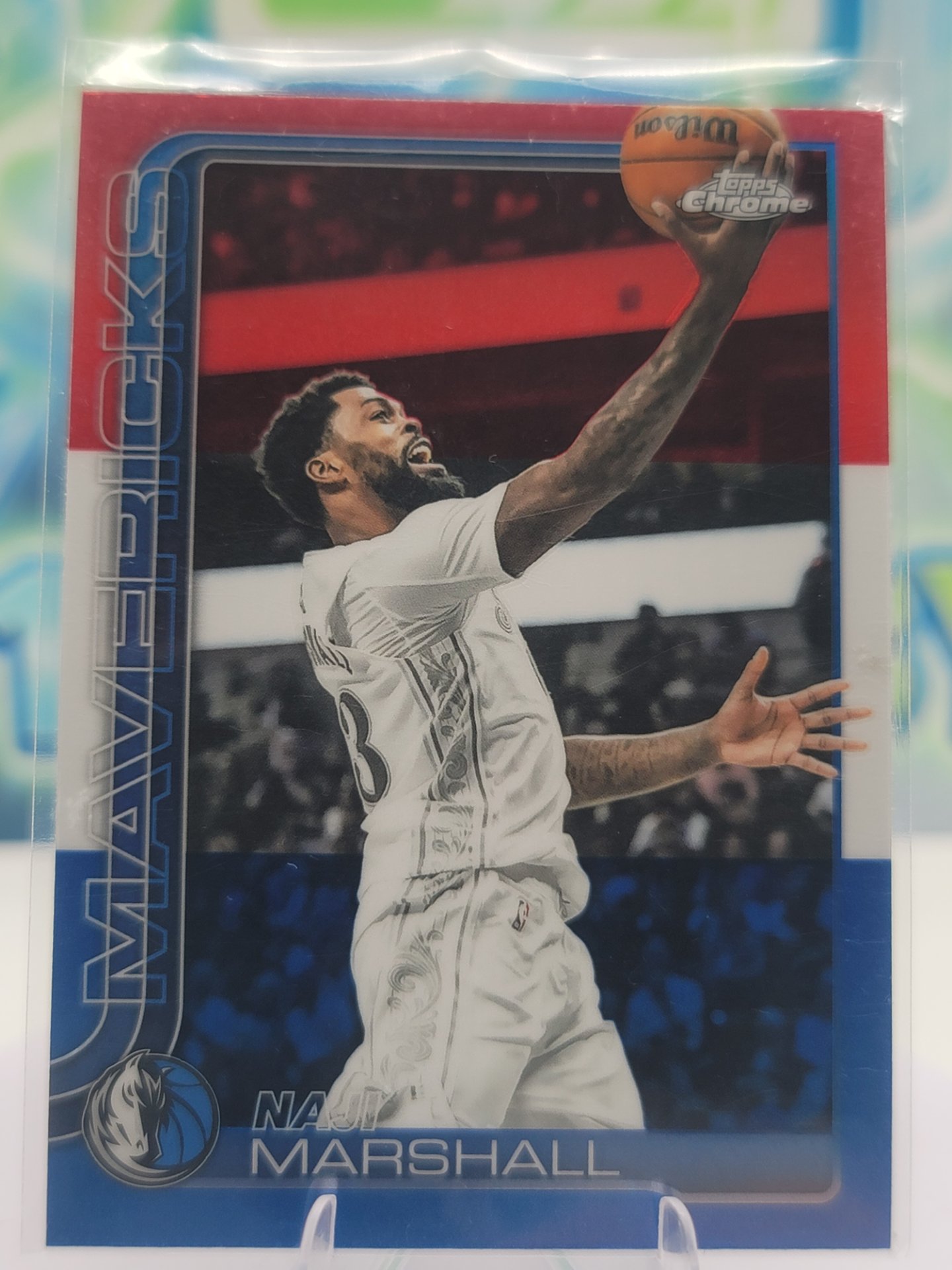 2025 Topps Topps Chrome Naji Marshall — 2025 Topps Topps Chrome Red White Blue Naji Marshall