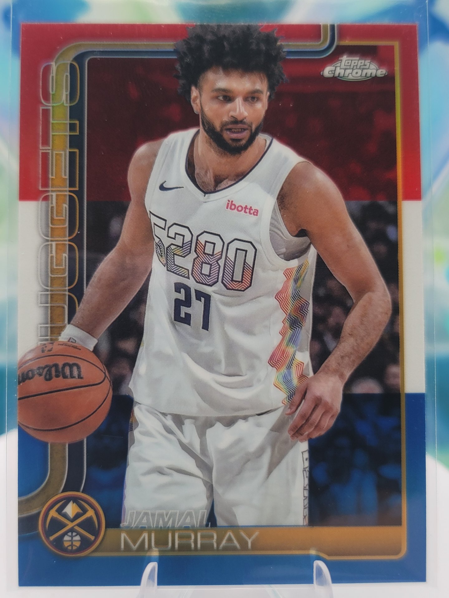 2025 Topps Topps Chrome Jamal Murray — 2025 Topps Topps Chrome Red White Blue Jamal Murray