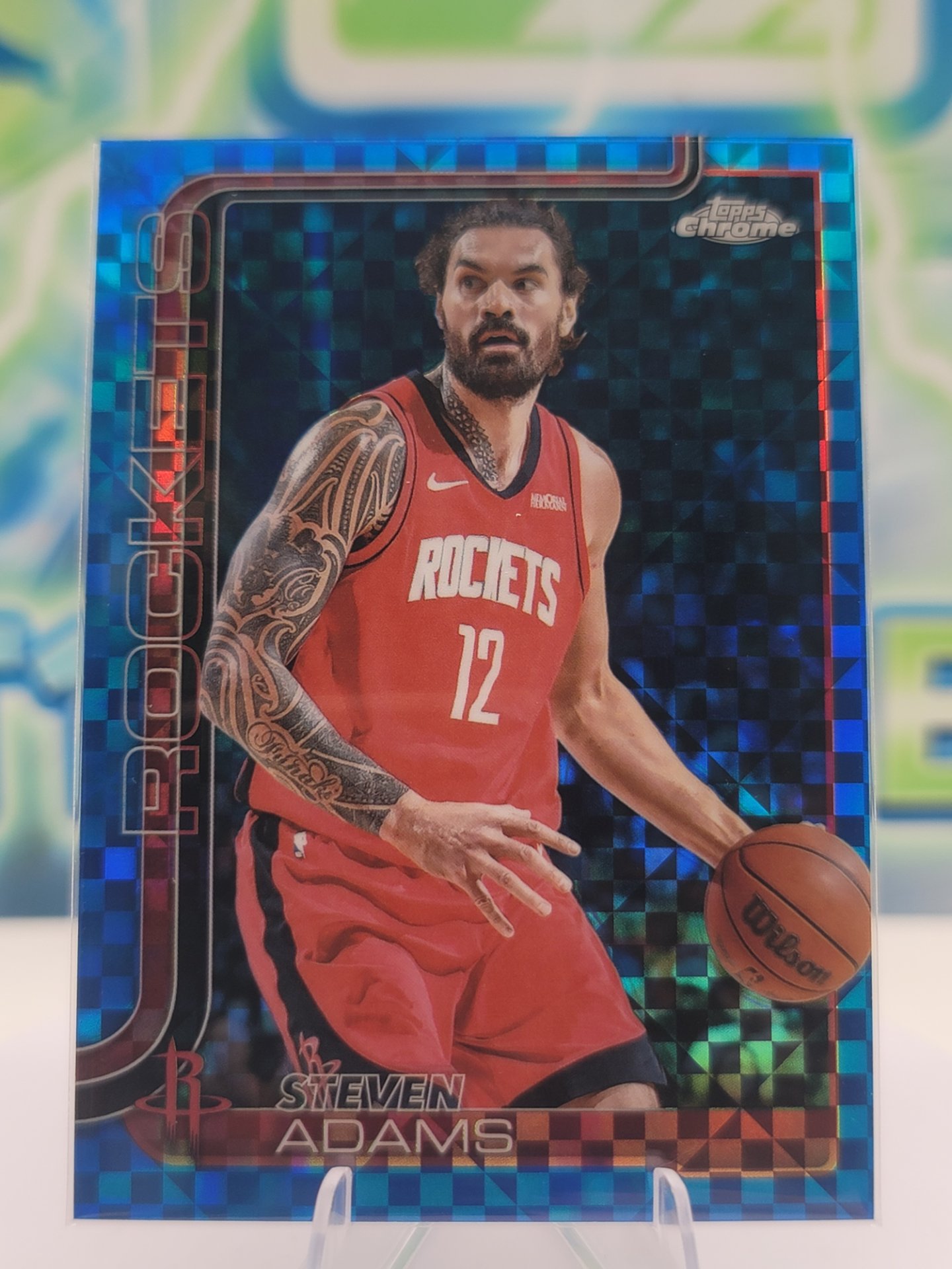2025 Topps Topps Chrome Steven Adams — 2025 Topps Topps Chrome Blue X-Fractor Steven Adams