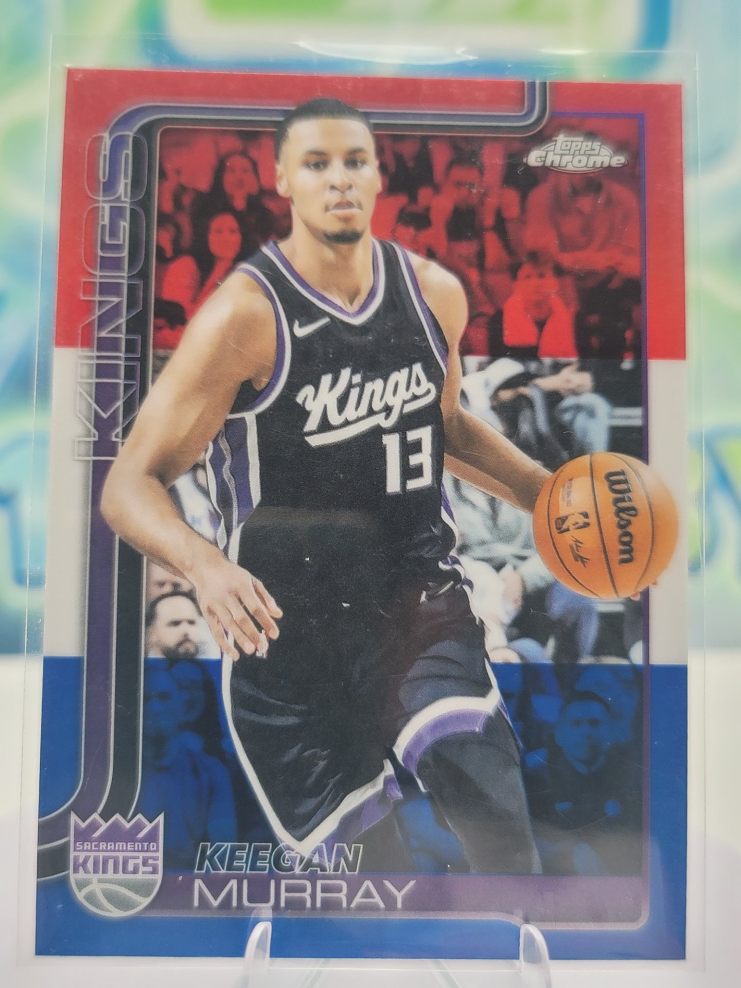 2025 Topps Topps Chrome Keegan Murray — 2025 Topps Topps Chrome Red White Blue Keegan Murray
