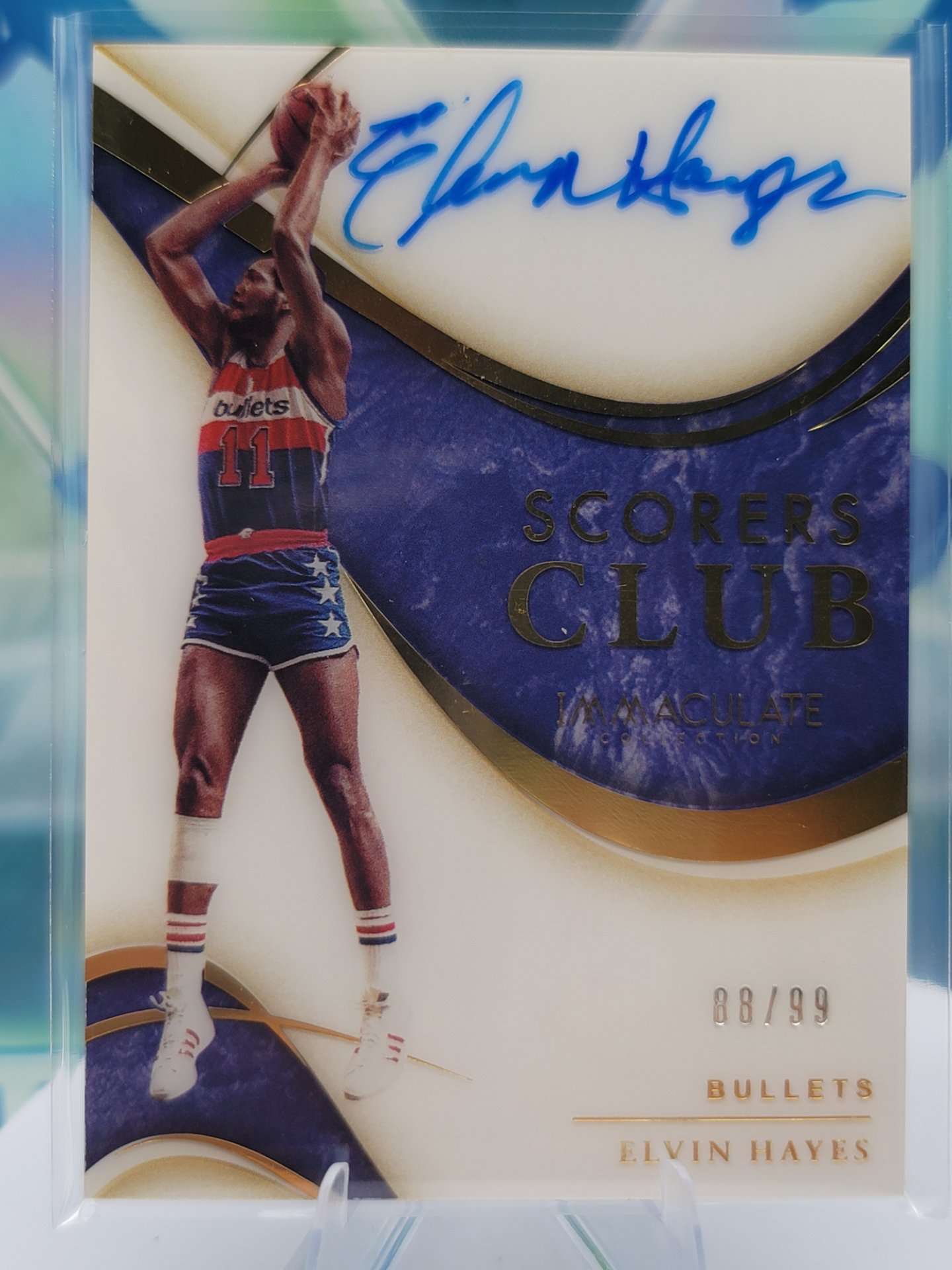 2020 Panini Immaculate Elvin Hayes — 2020 Panini Immaculate Scorers Club Auto Elvin Hayes #88 of 99 Autograph
