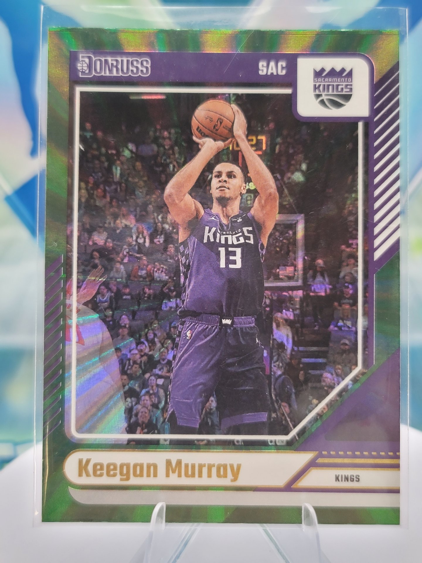 2025 Panini Donruss Keegan Murray — 2025 Panini Donruss Green Laser Keegan Murray
