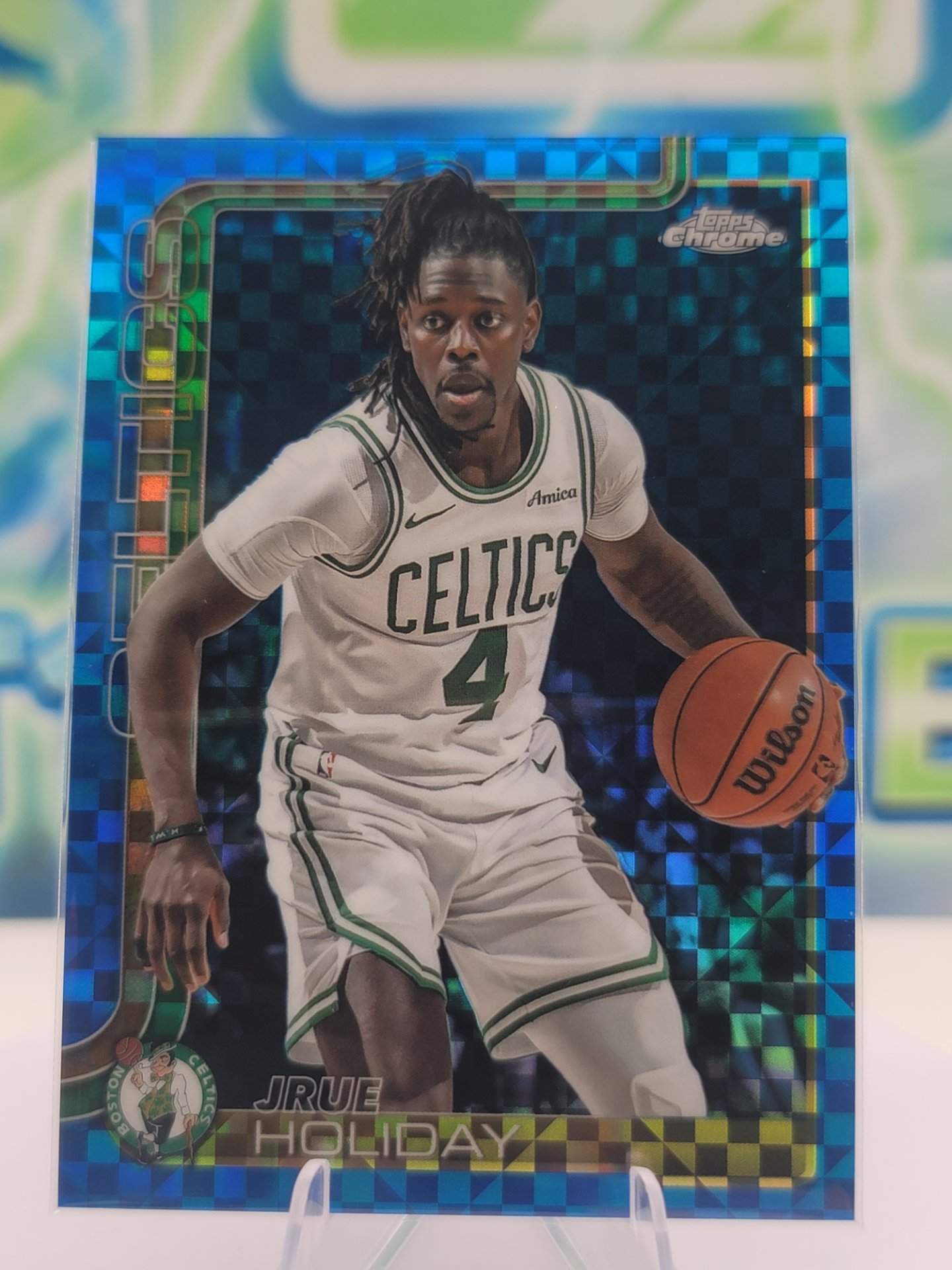 2025 Topps Topps Chrome Jrue Holiday — 2025 Topps Topps Chrome Blue X-Fractor Jrue Holiday