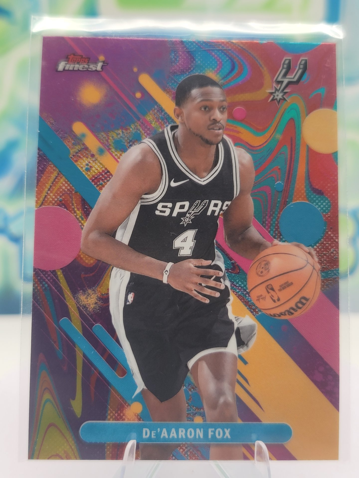 2026 Topps Topps Finest De'Aaron Fox — 2026 Topps Topps Finest Common Oilspill De'Aaron Fox