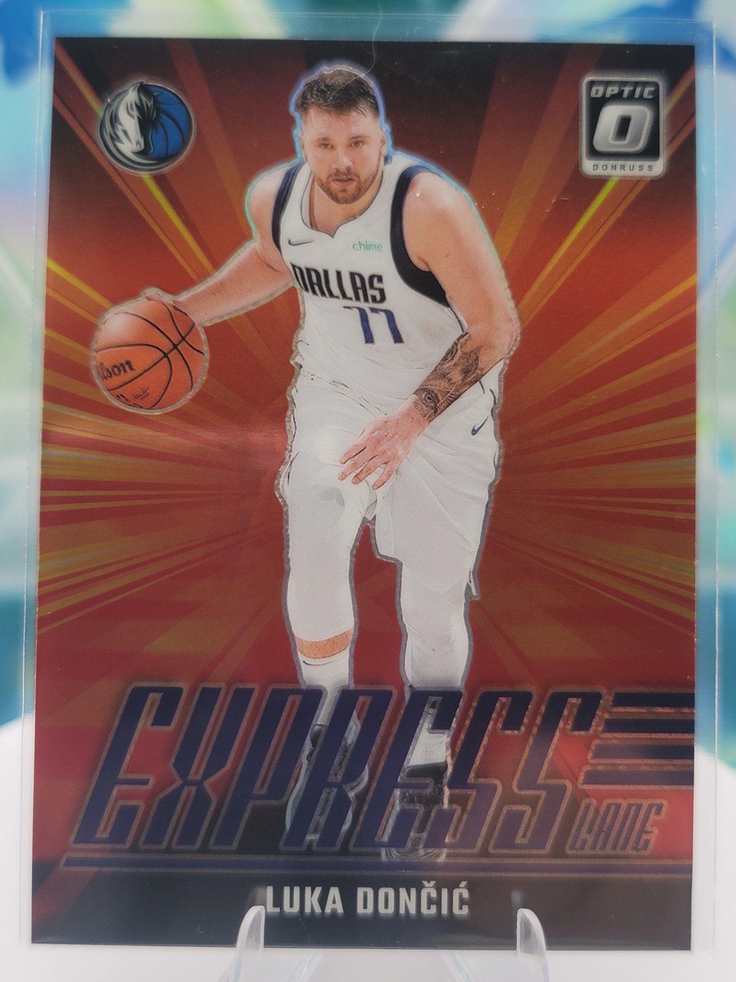 2025 Panini Donruss Optic Luka Doncic  — 2025 Panini Donruss Optic Express Lane  Refractor Luka Doncic