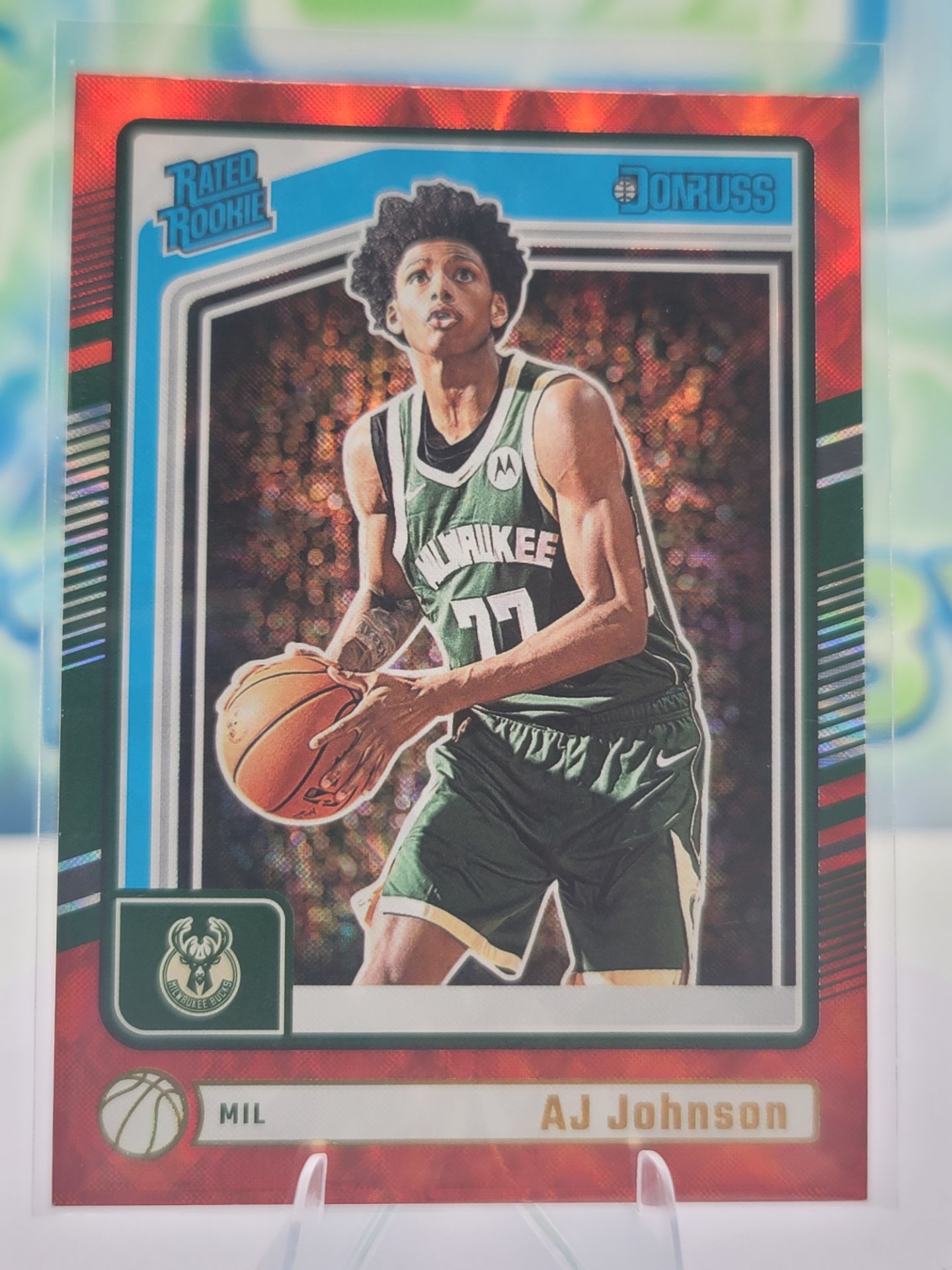 2025 Panini Donruss AJ Johnson — 2025 Panini Donruss Rated Rookie Red Wedges AJ Johnson