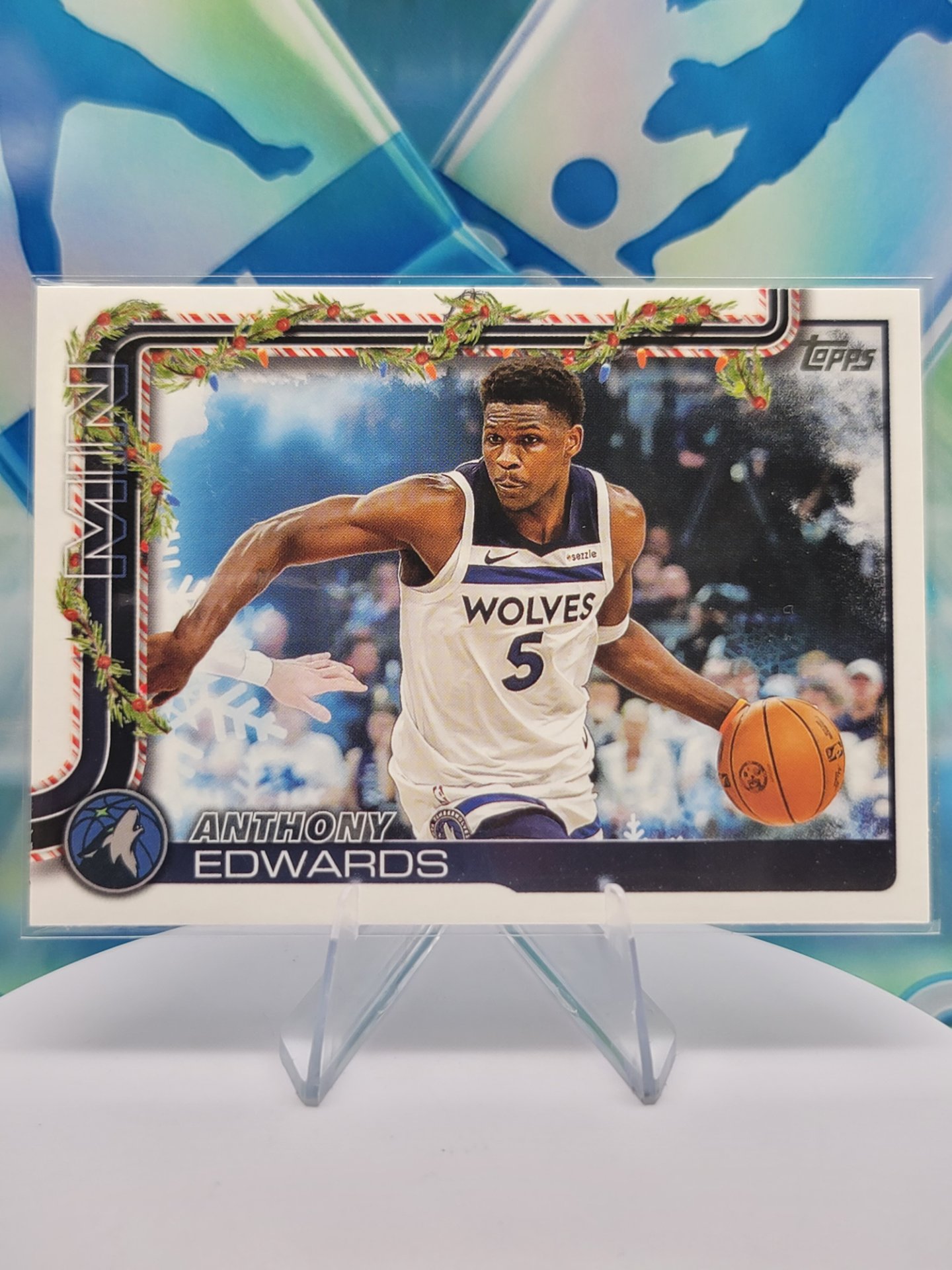 2025 Topps Topps Holiday Anthony Edwards — 2025 Topps Topps Holiday Base Anthony Edwards