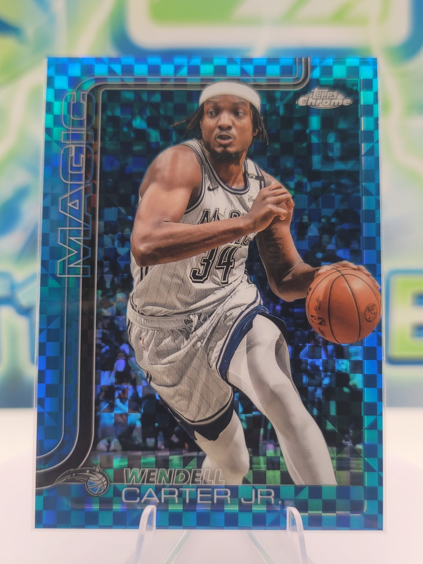 2025 Topps Topps Chrome Wendell Carter Jr — 2025 Topps Topps Chrome Blue X-Fractor Wendell Carter Jr