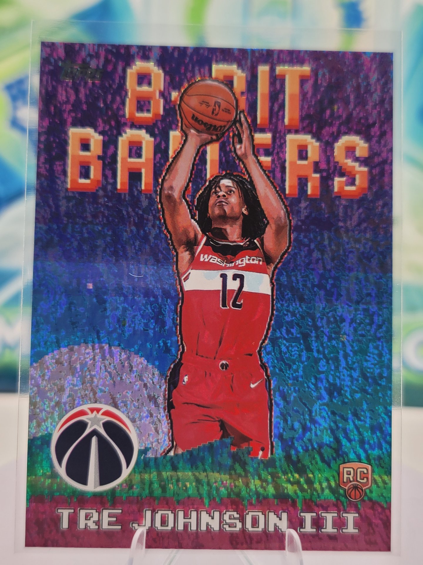 2025 Topps Topps Flagship Tre Johnson III — 2025 Topps Topps Flagship 8-Bit Ballers Holofoil Tre Johnson III Rookie