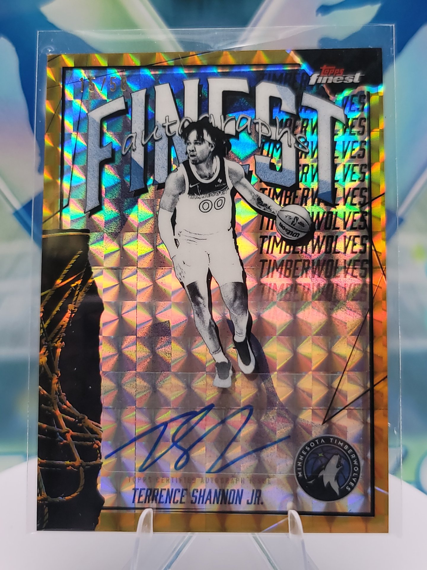 2026 Topps Topps Finest Terrence Shannon Jr. — 2026 Topps Topps Finest Finest Autograph Gold Geometric Terrence Shannon Jr. #15 of 50 Autograph