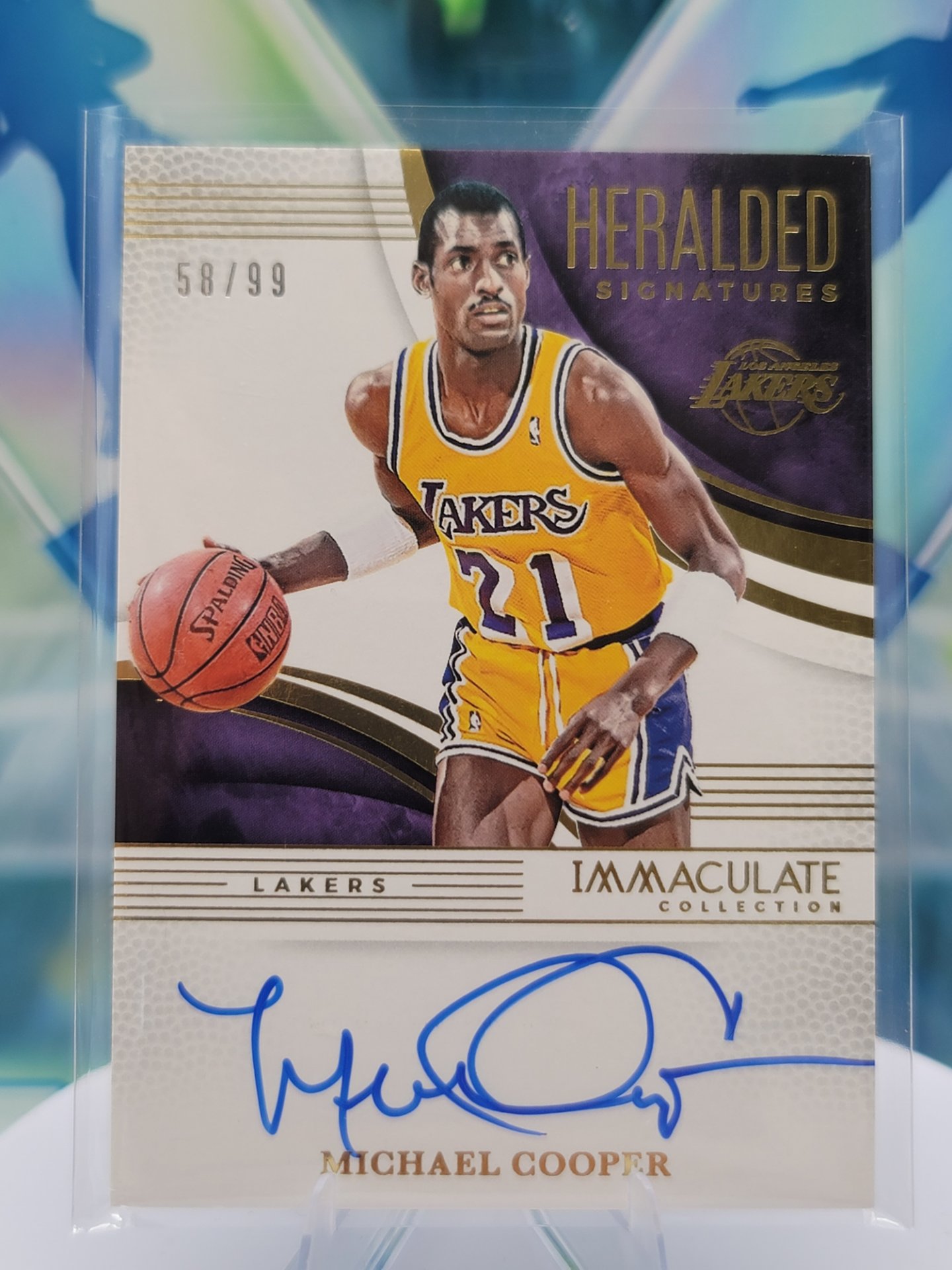 2025 Panini Immaculate Michael Cooper — 2025 Panini Immaculate Heralded Auto Michael Cooper #58 of 99 Autograph