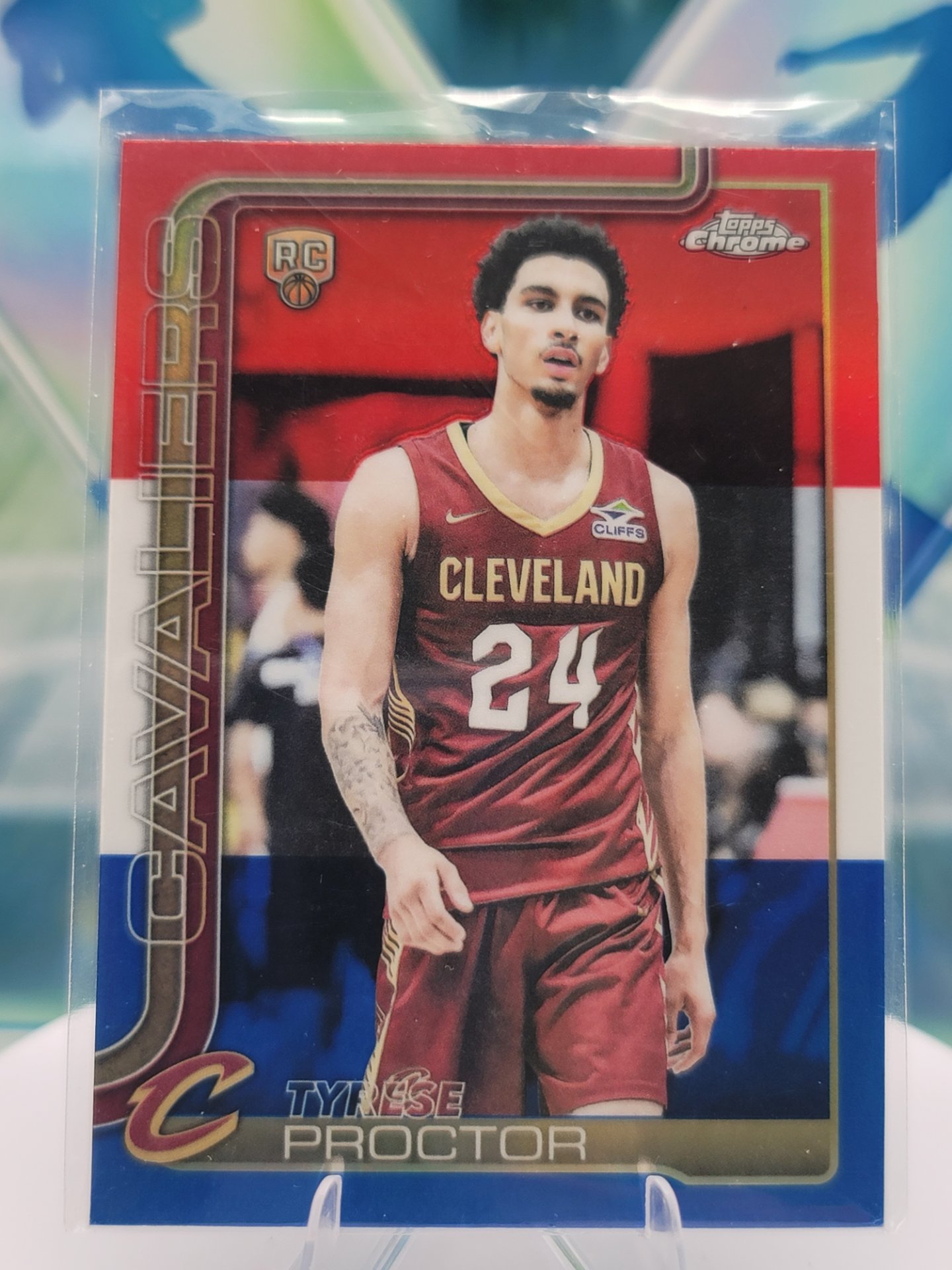 2025 Topps Topps Chrome Tyrese Proctor — 2025 Topps Topps Chrome Red White Blue Tyrese Proctor Rookie