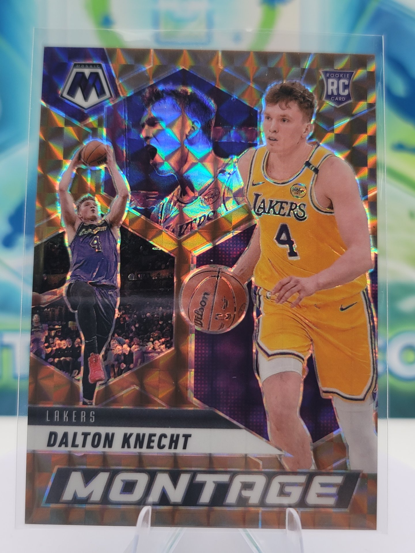 2025 Panini Mosaic Dalton Knecht — 2025 Panini Mosaic Bronze Montage Dalton Knecht #65 of 75 Rookie