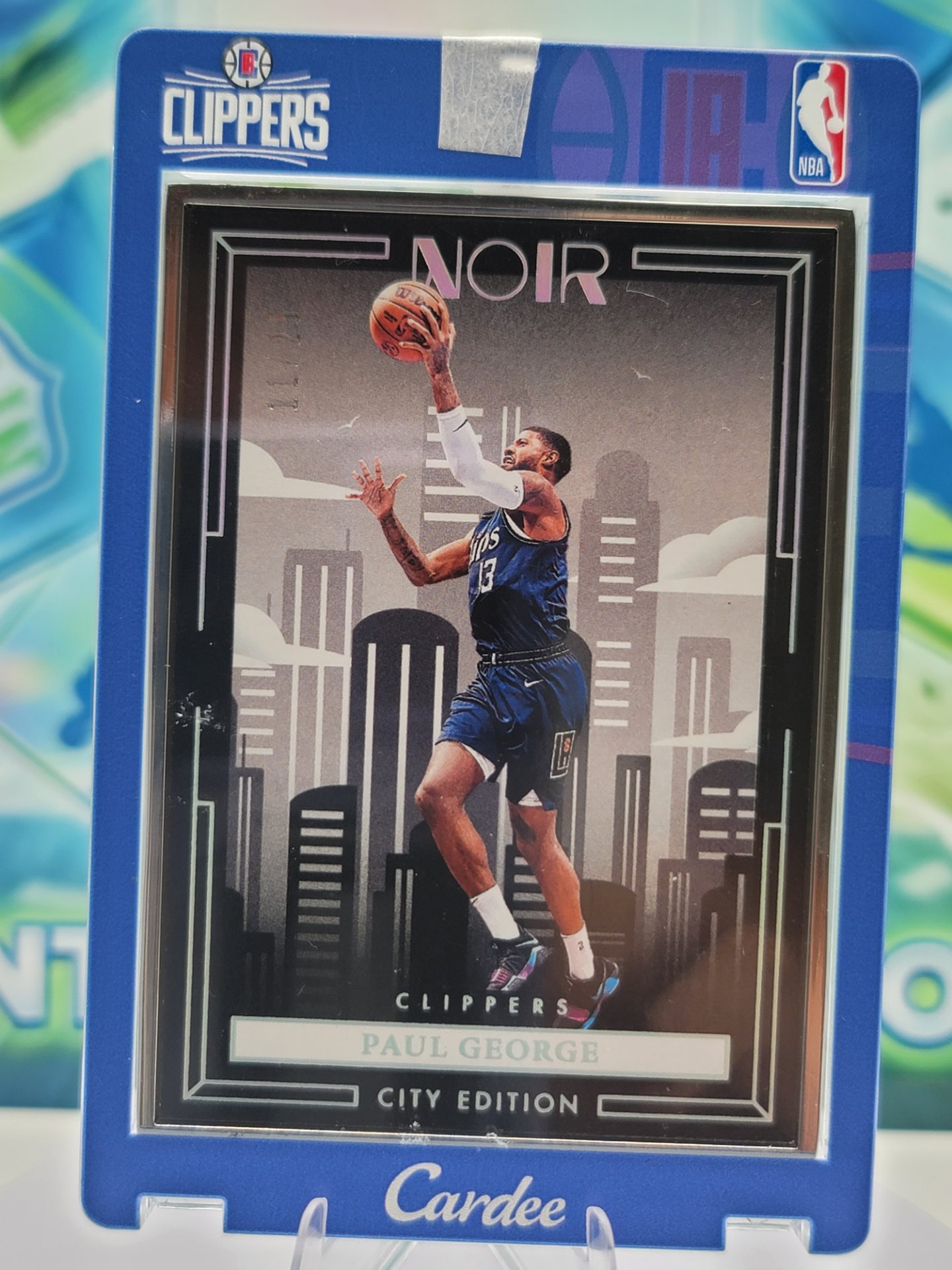 2024 Panini Noir Paul George — 2024 Panini Noir City Edition Metal Finish Paul George #11 of 25