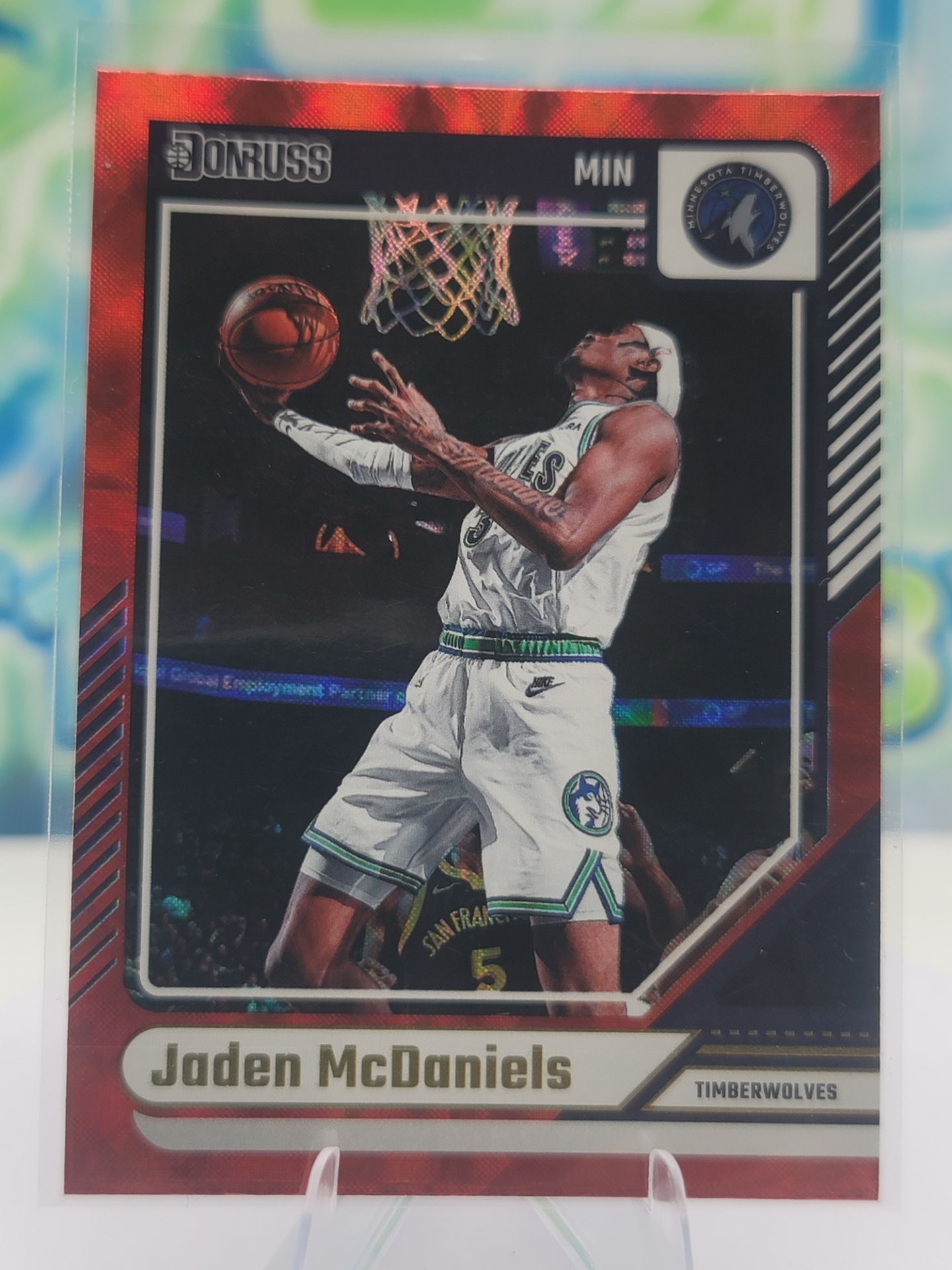 2025 Panini Donruss Jaden McDaniels — 2025 Panini Donruss Red Wedges Jaden McDaniels