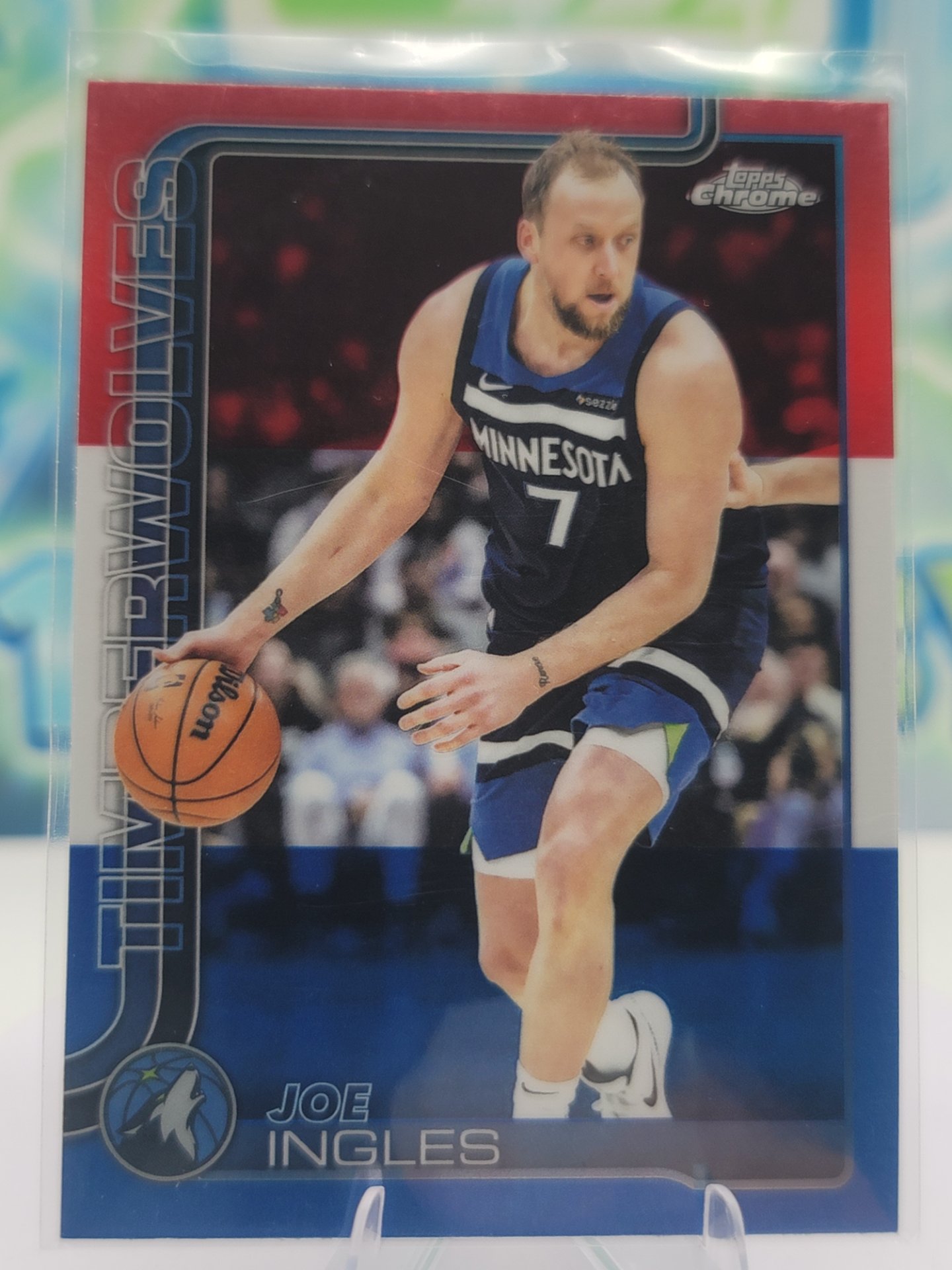 2025 Topps Topps Chrome Joe Ingles — 2025 Topps Topps Chrome Red White Blue Joe Ingles