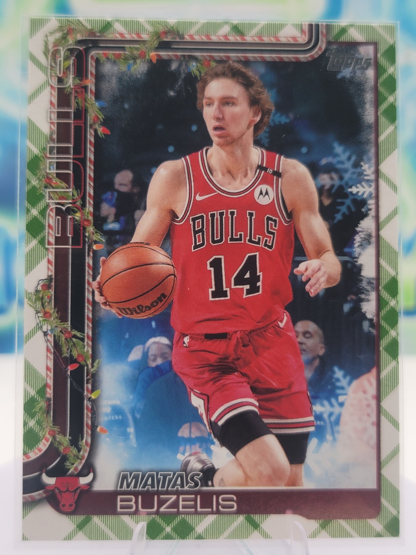 2025 Topps Topps Holiday Matas Buzelis — 2025 Topps Topps Holiday Plaid Matas Buzelis