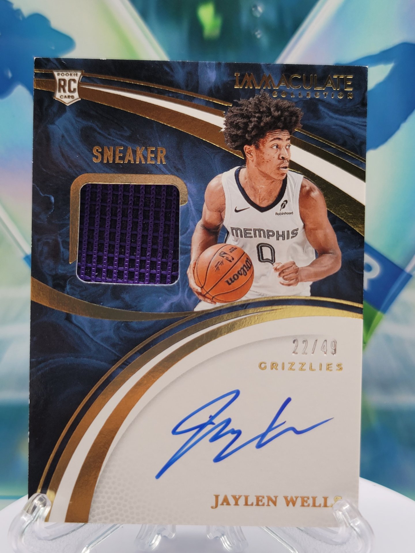 2025 Panini Immaculate Jaylen Wells — 2025 Panini Immaculate Sneaker RPA Jaylen Wells #22 of 49 Rookie Autograph Patch/Memorabilia