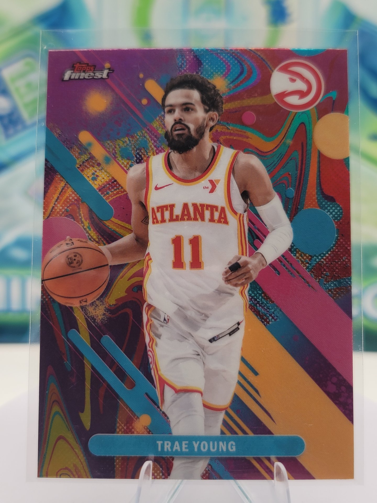 2026 Topps Topps Finest Trae Young — 2026 Topps Topps Finest Common Oil Spill Trae Young