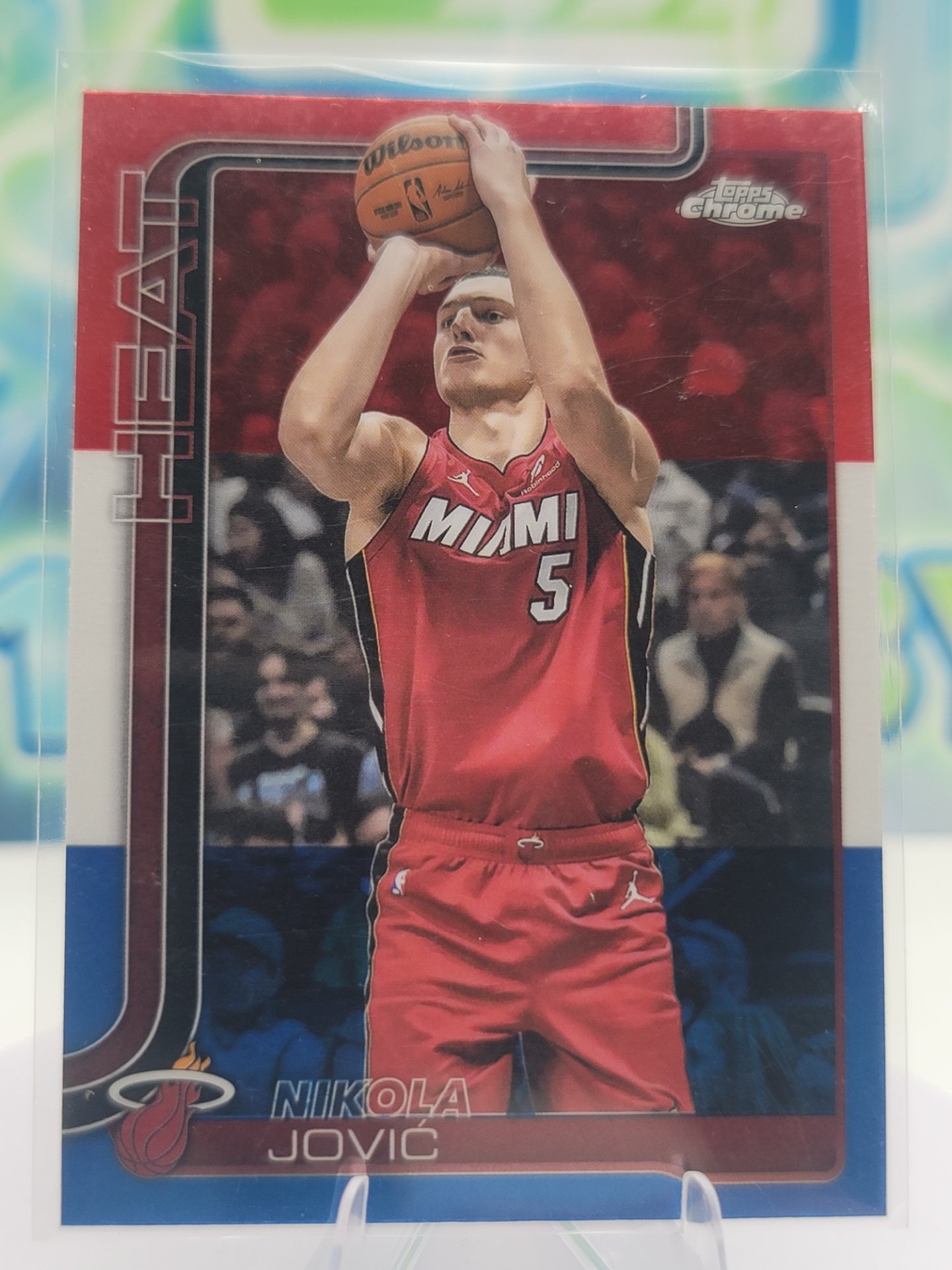 2025 Topps Topps Chrome Nikola Jovic — 2025 Topps Topps Chrome Red White Blue Nikola Jovic