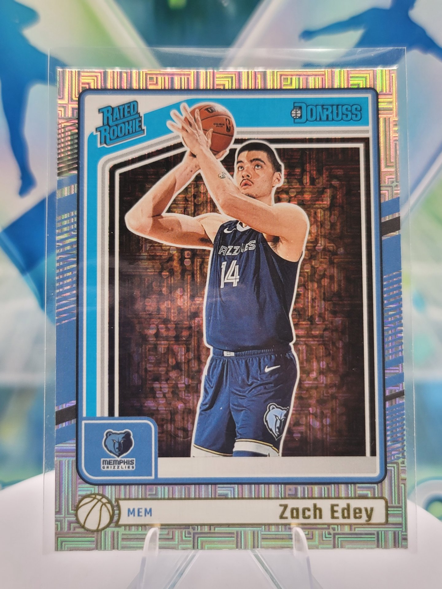 2025 Panini Donruss Zach Edey — 2025 Panini Donruss Rated Rookies Mojo Refractor Zach Edey Rookie