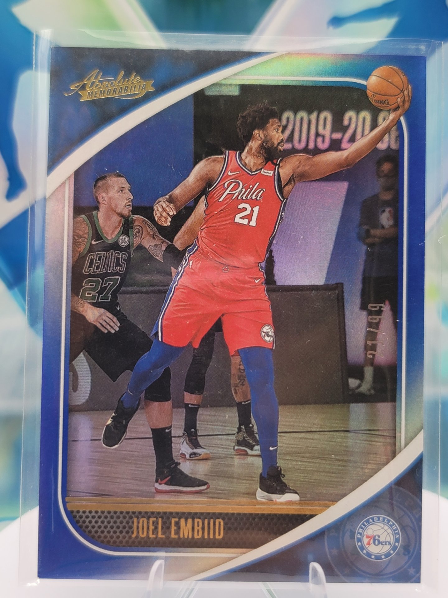 2021 Panini Absolute Memorabilia Joel Embiid — 2021 Panini Absolute Memorabilia Base Joel Embiid #21 of 99